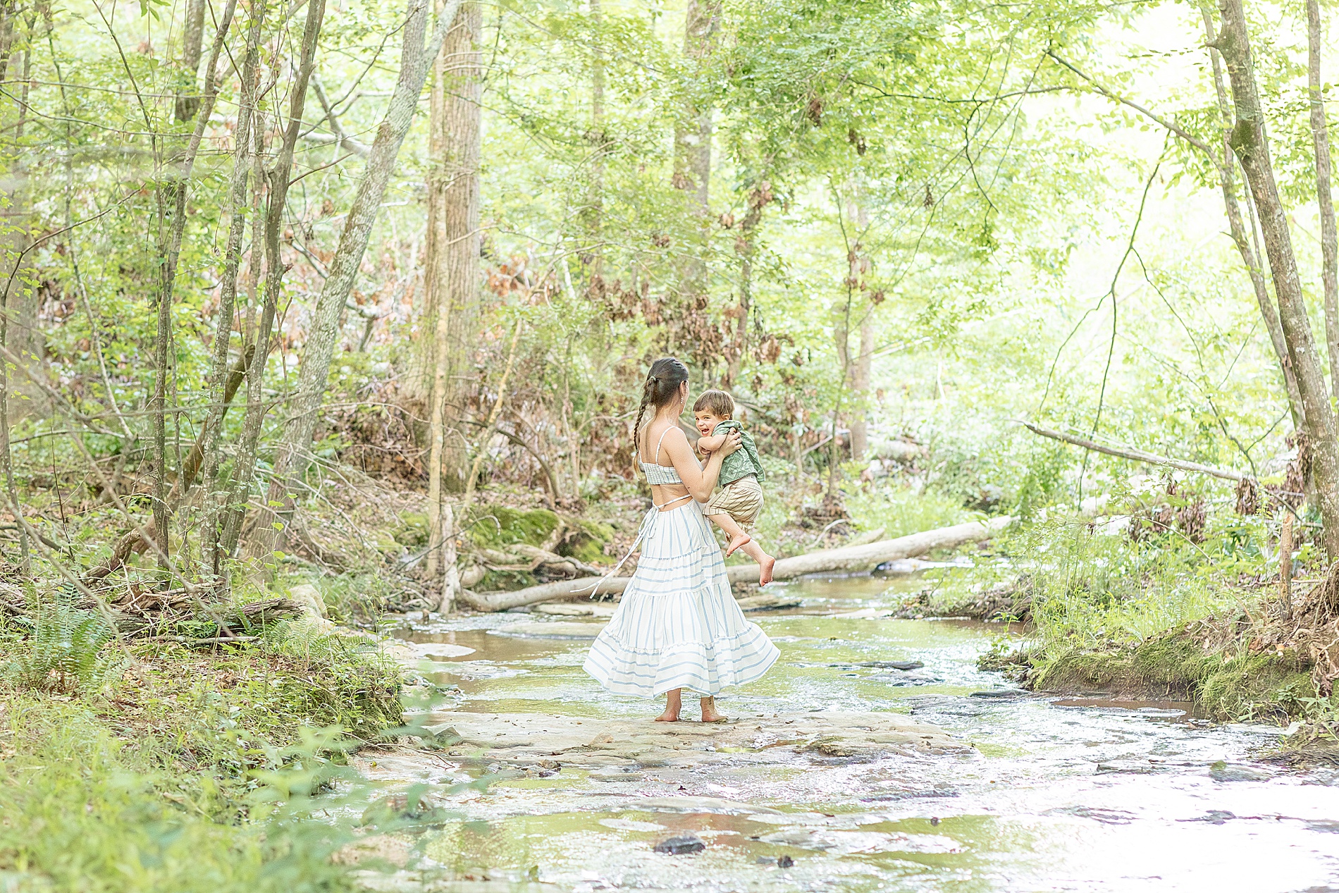 Greenville, SC Outdoor Lifestyle Session in creek