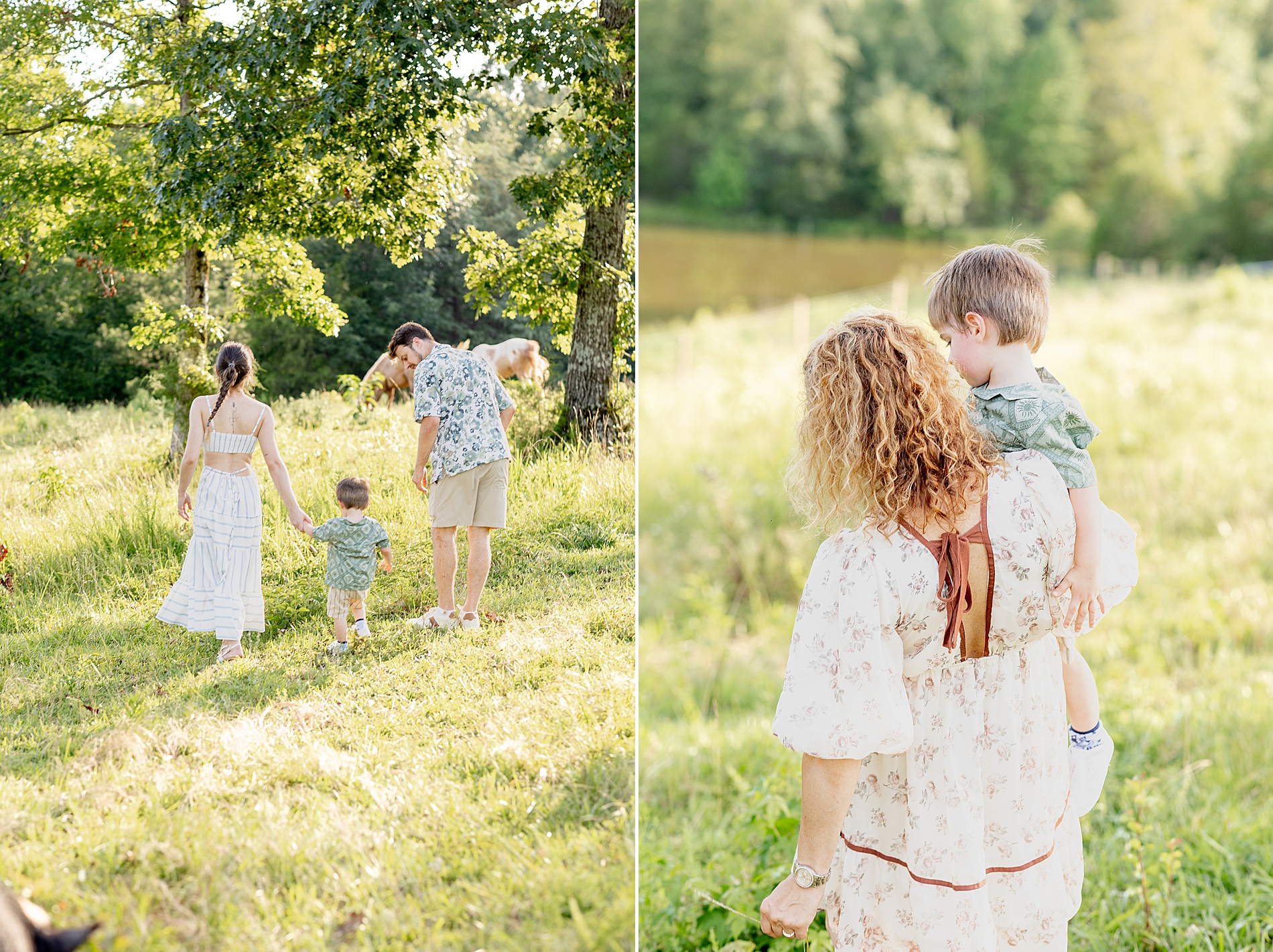 family portraits on family property