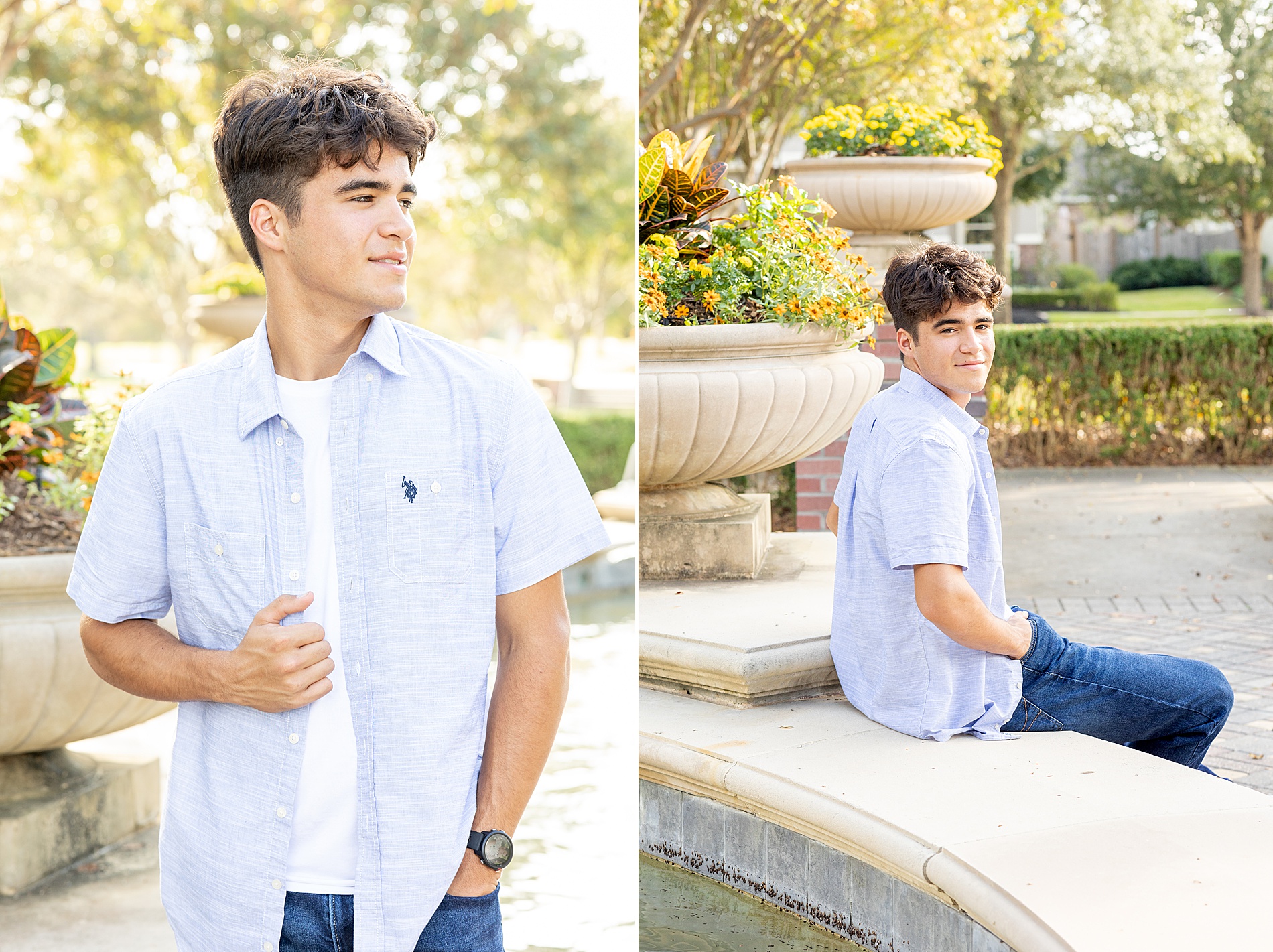 Texas senior portraits at The Bridgelands