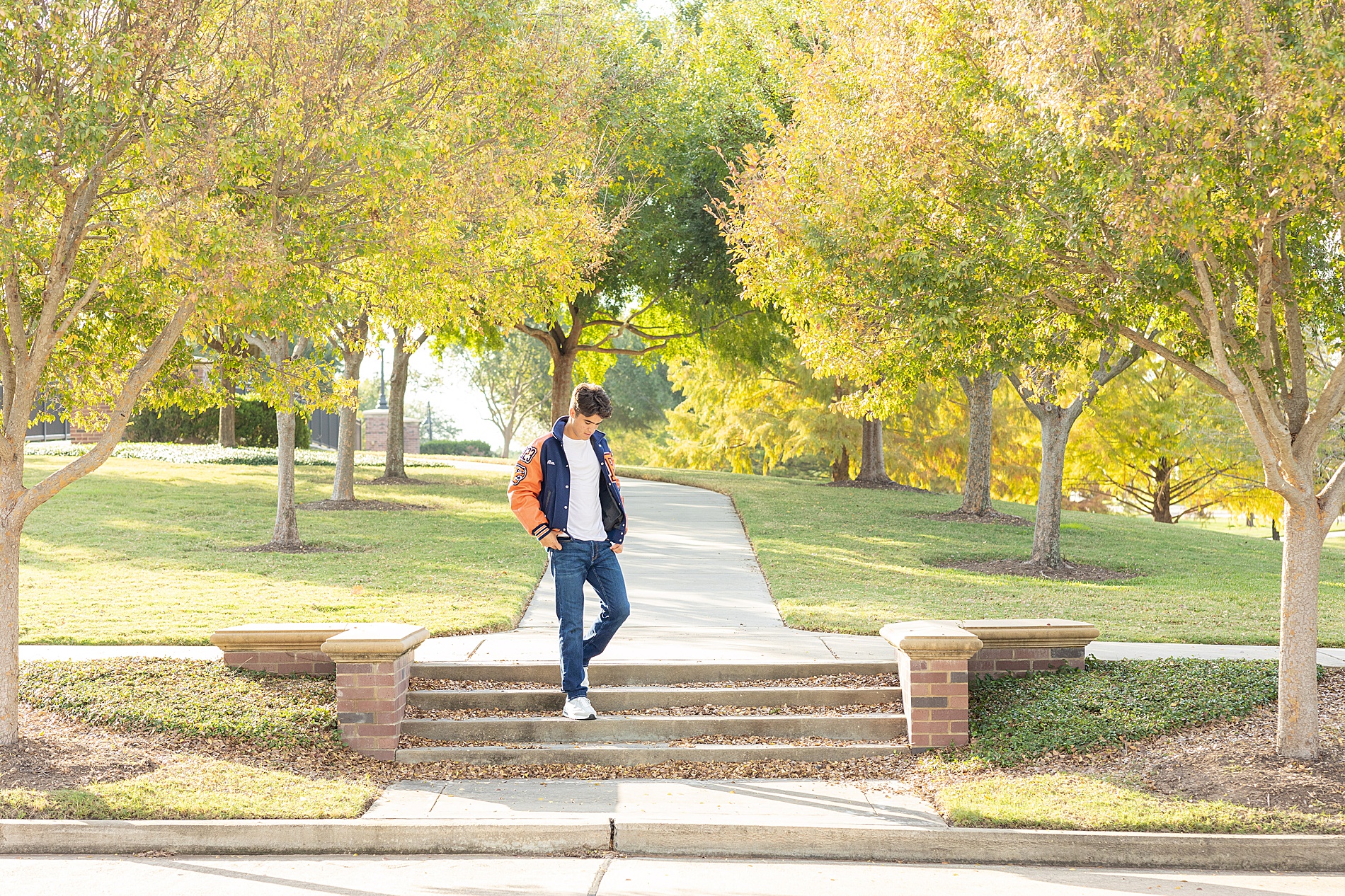 senior portraits at park in houston TX 
