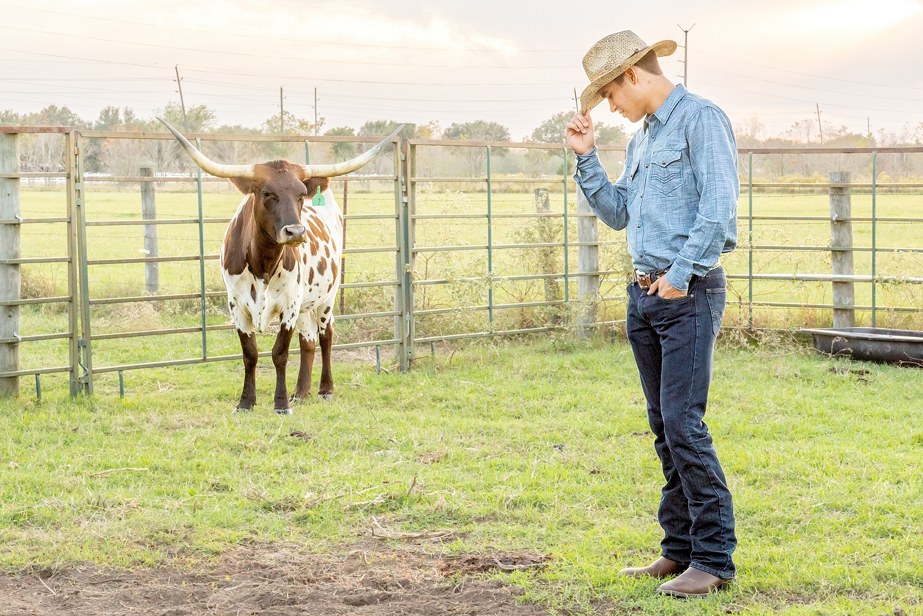 Houston Texas Senior with longhorn