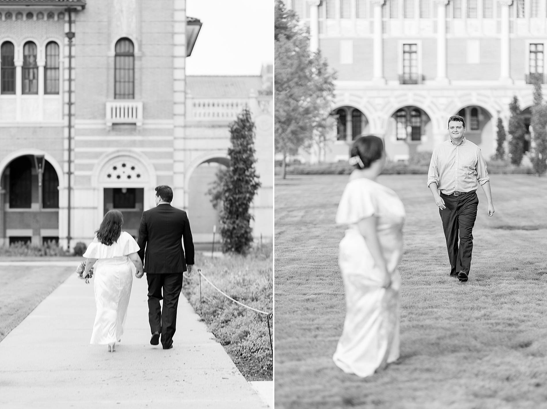 timeless black and white engagement portraits