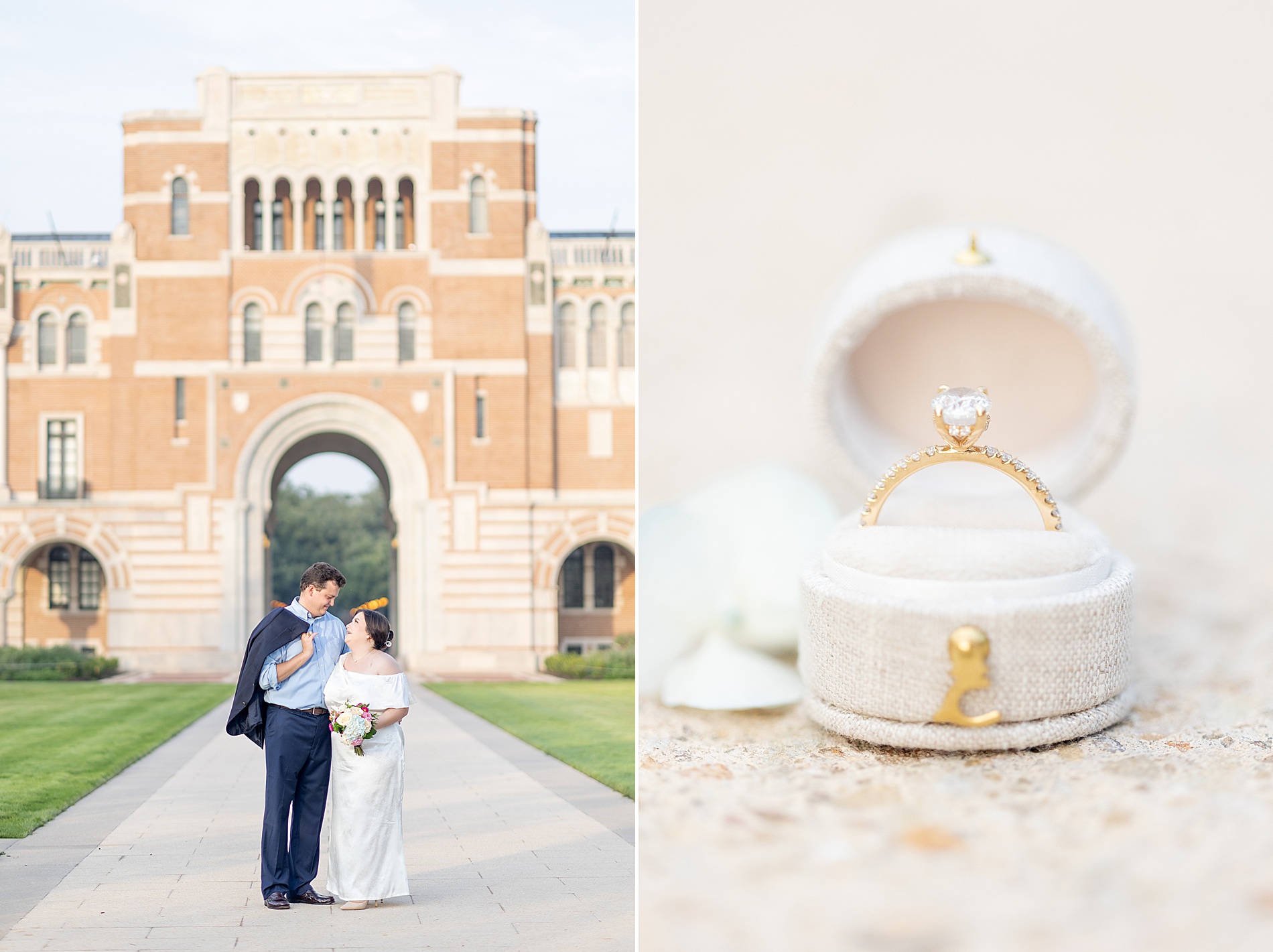 engagement session at Rice University