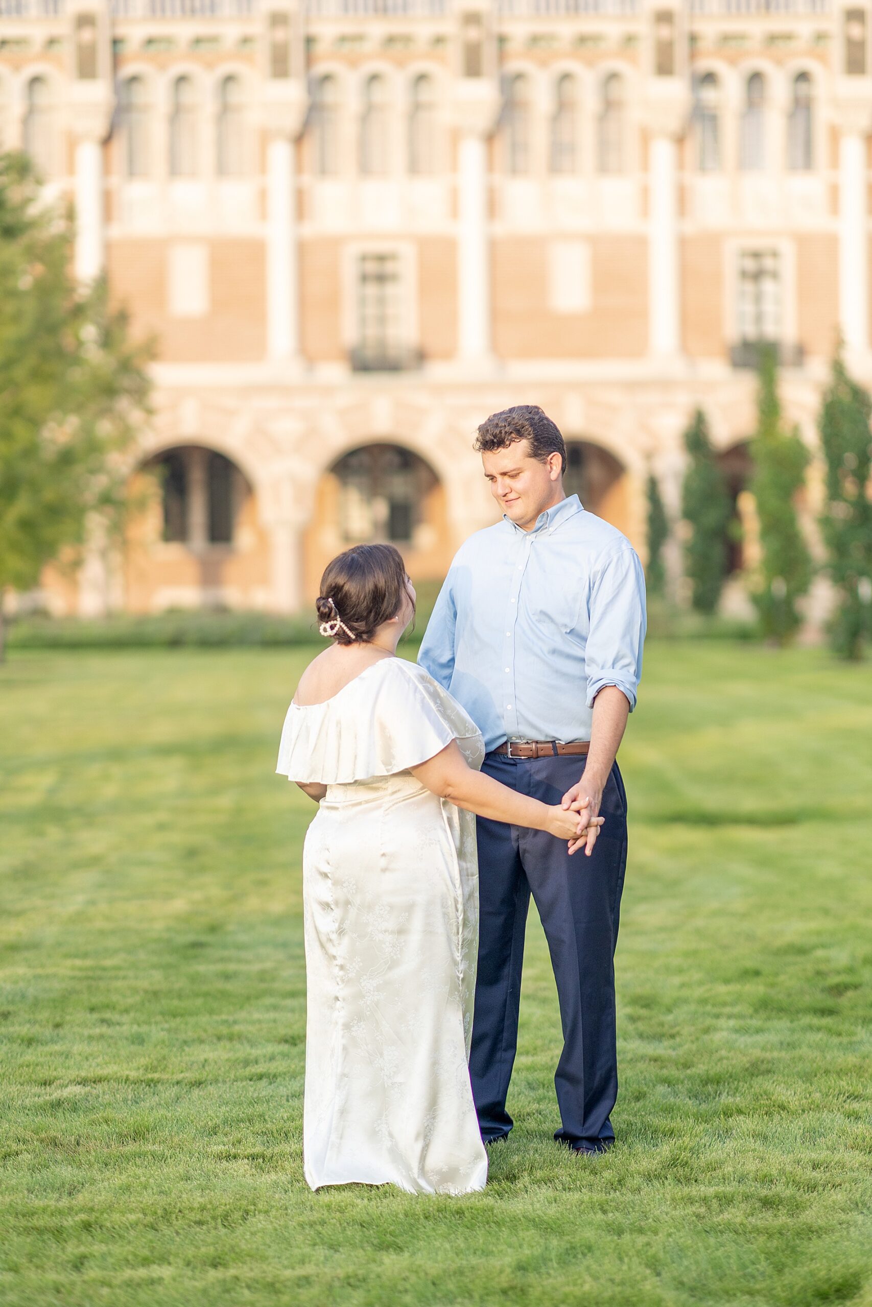 light and airy engagement session