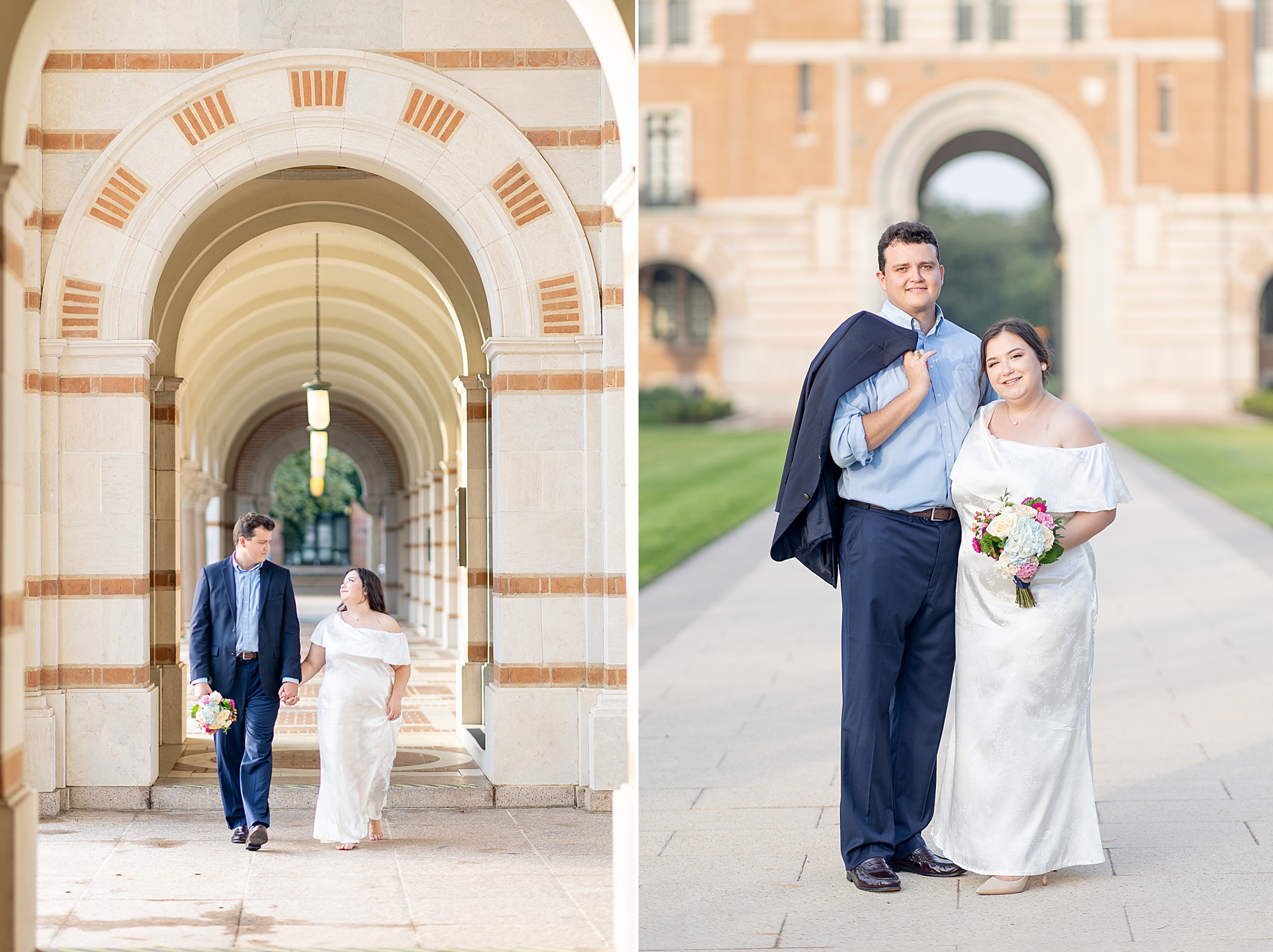timeless engagement photos at Rice University