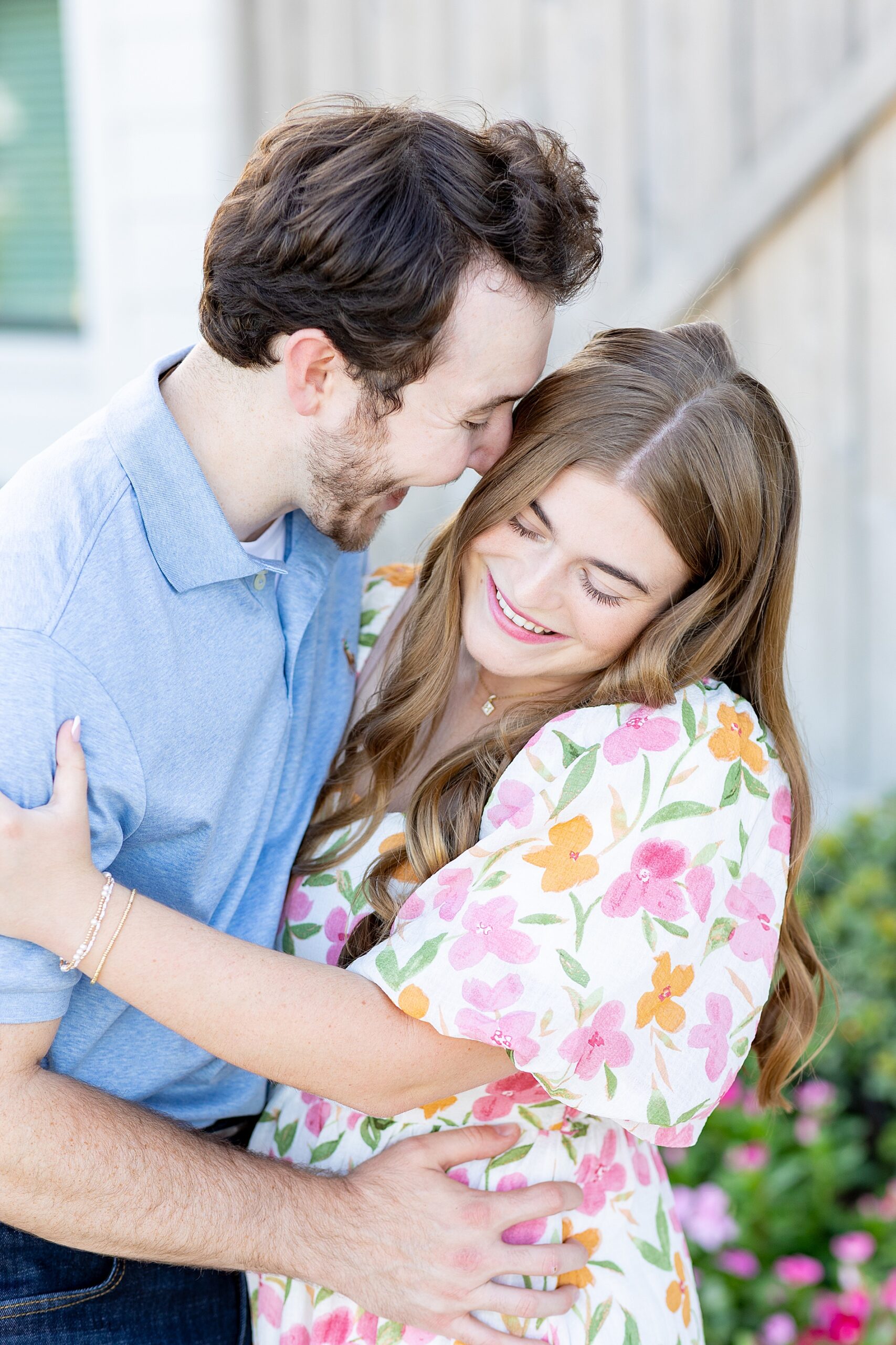 candid engagement portraits in Houston Texas