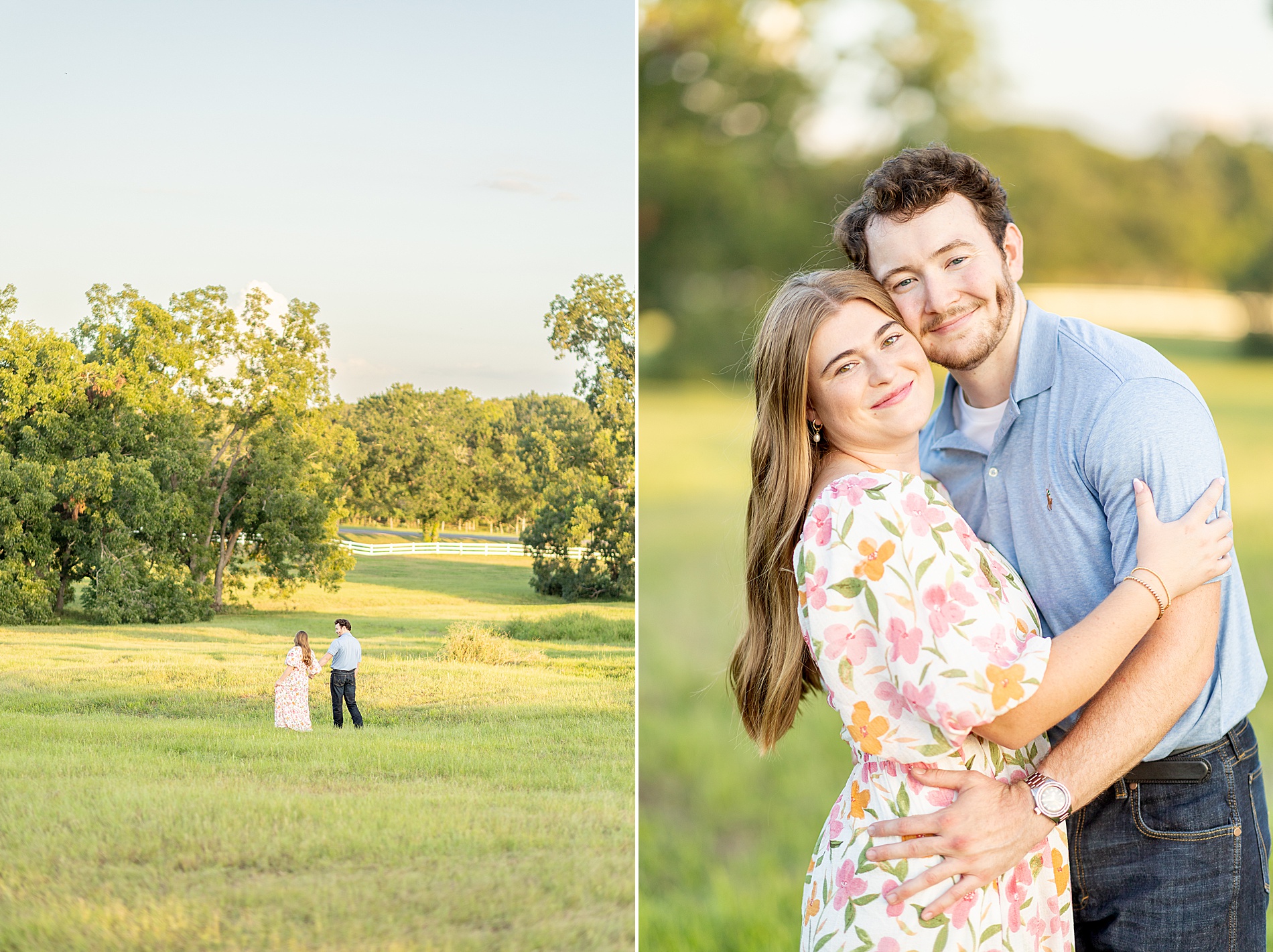 couple in open fields at Deep In The Heart Farms