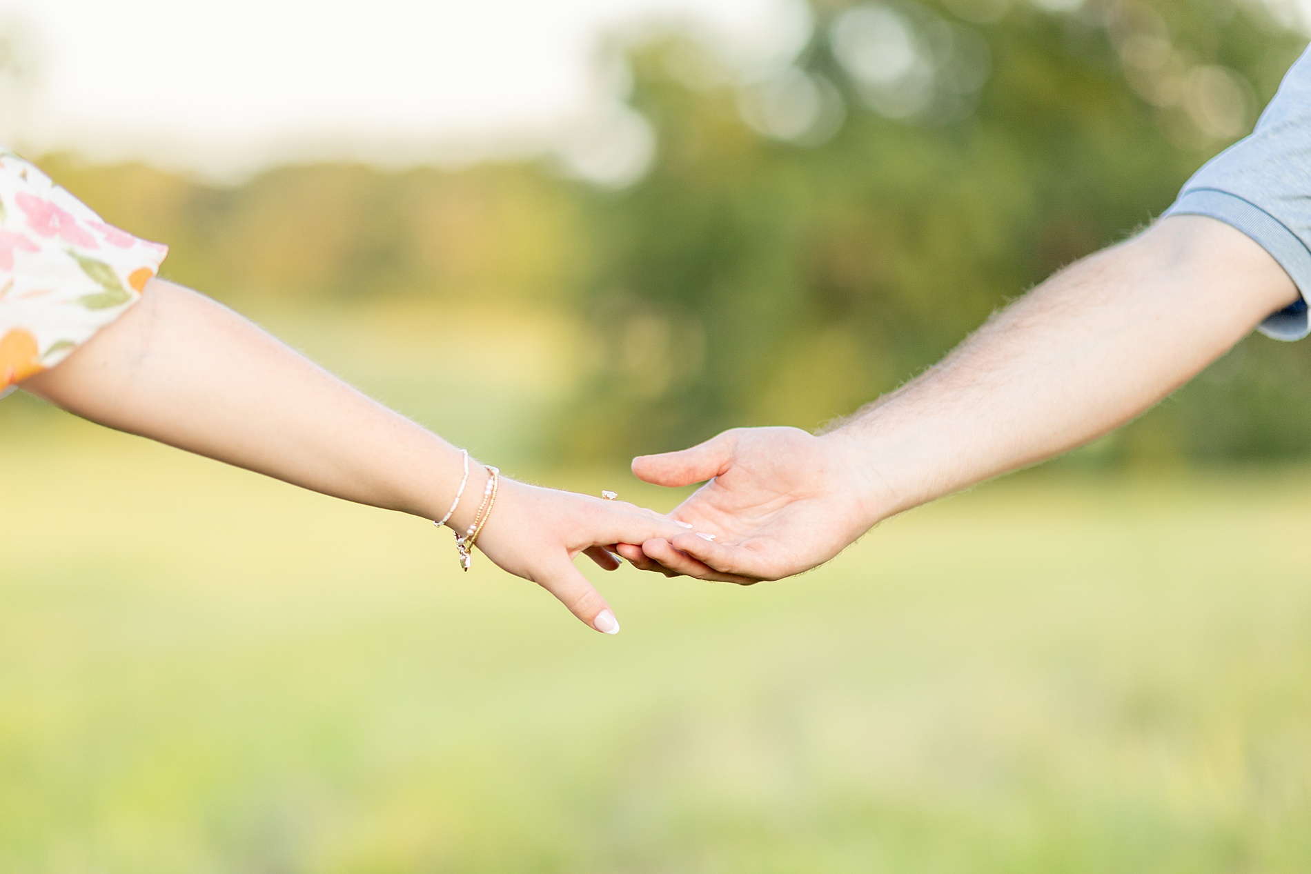 couple holding hands