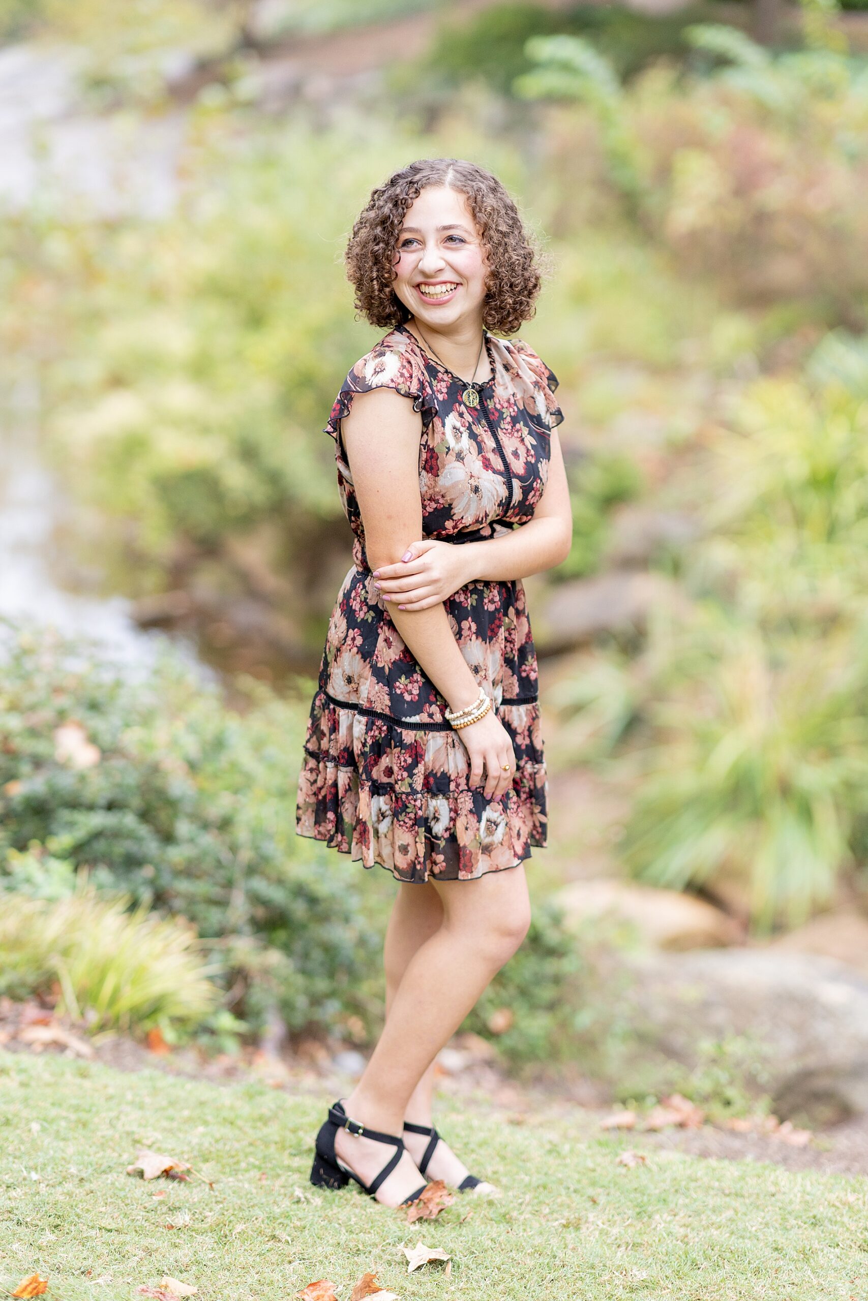 light and airy senior session