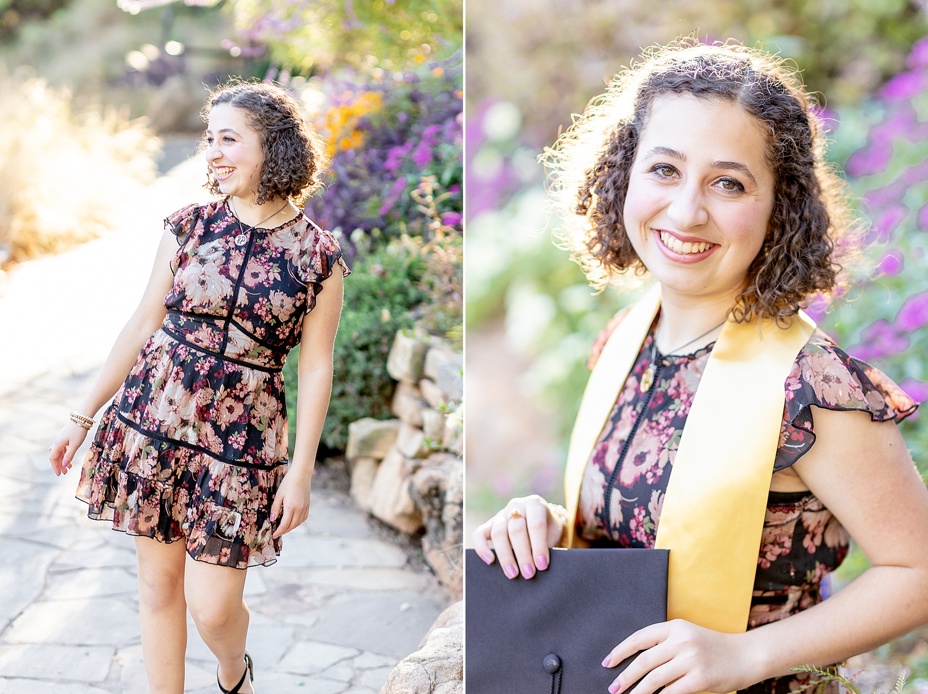 graduation photos at Falls Park on the reedy
