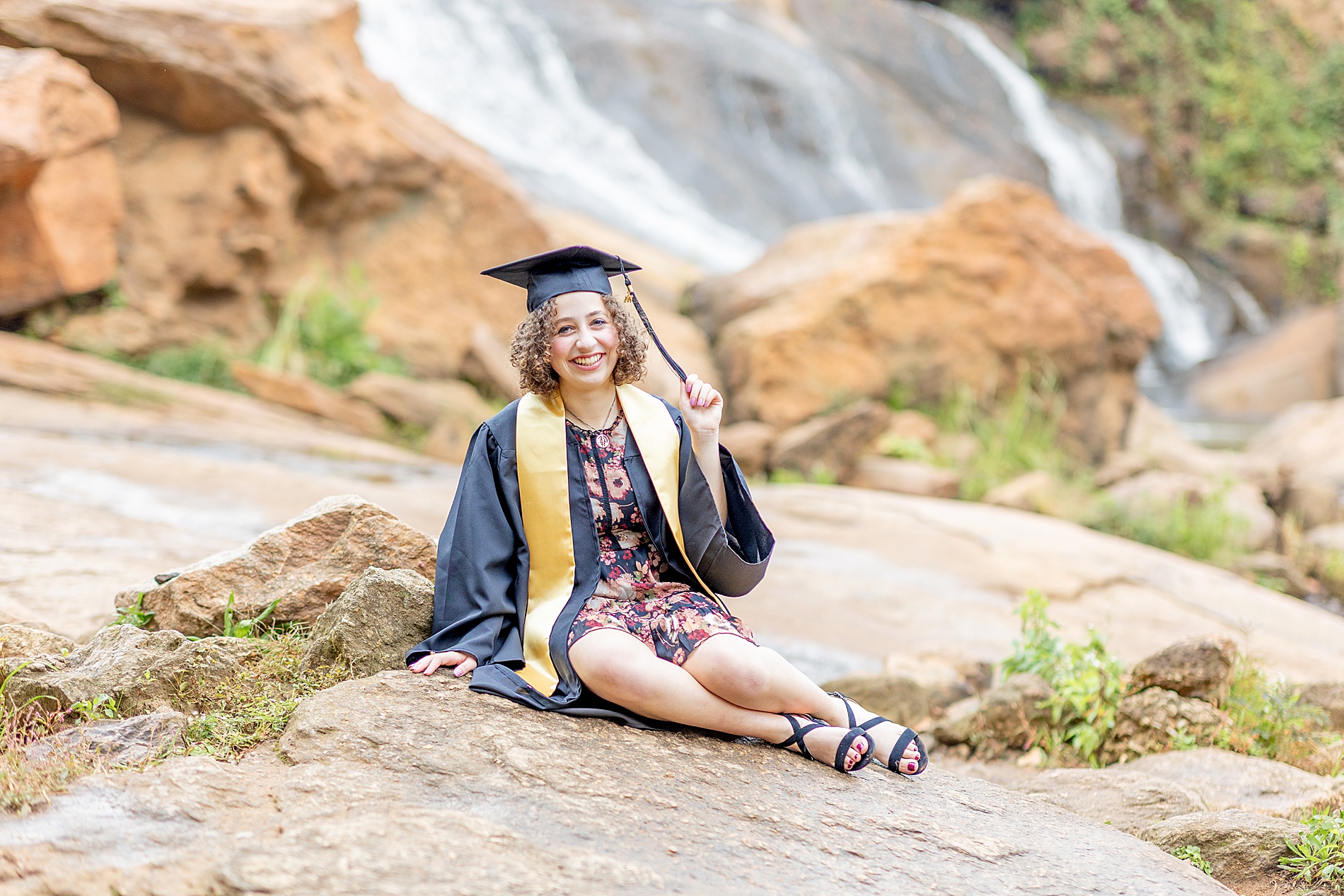 graduation portraits in cap and gown
