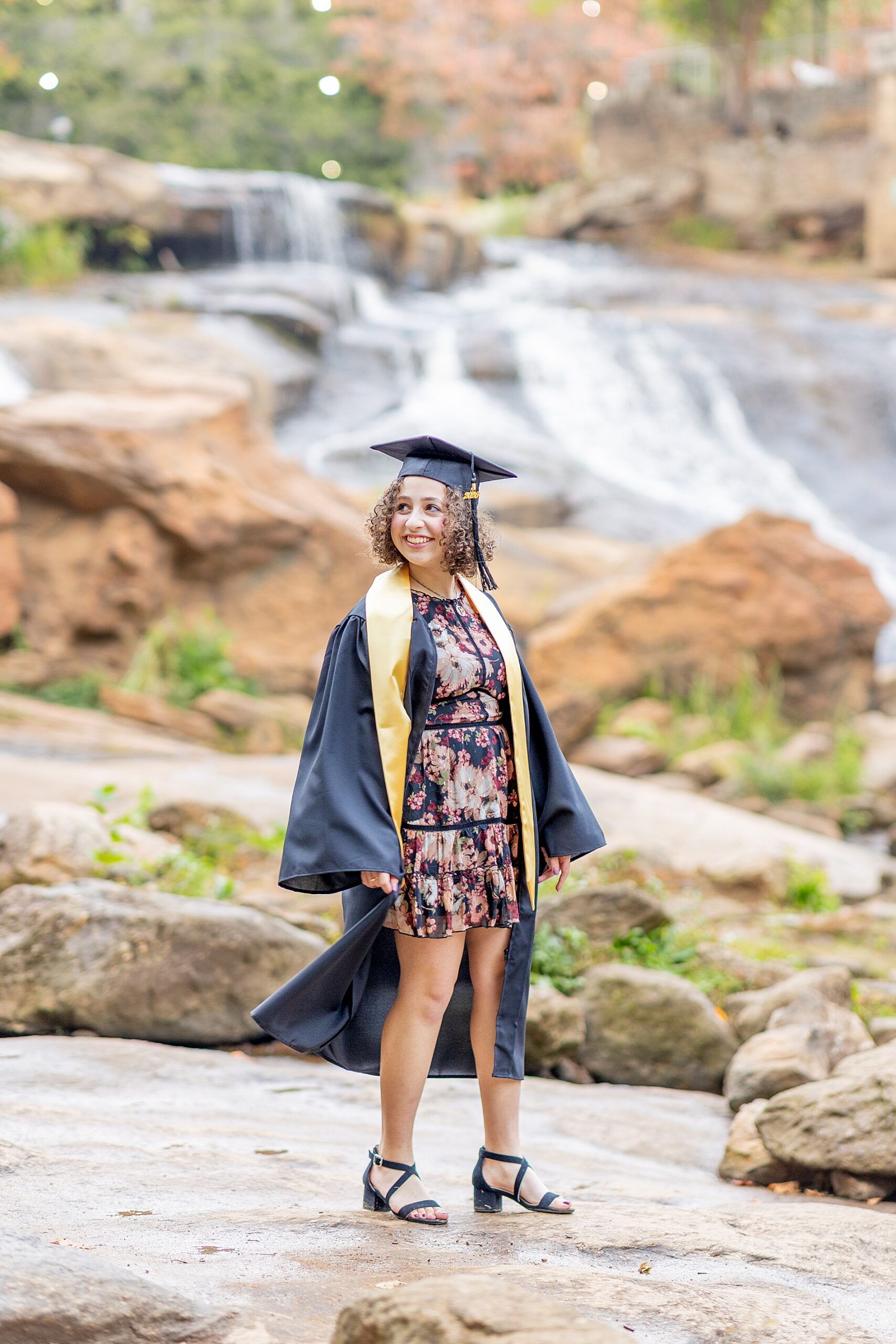 graduation portraits in cap and gown