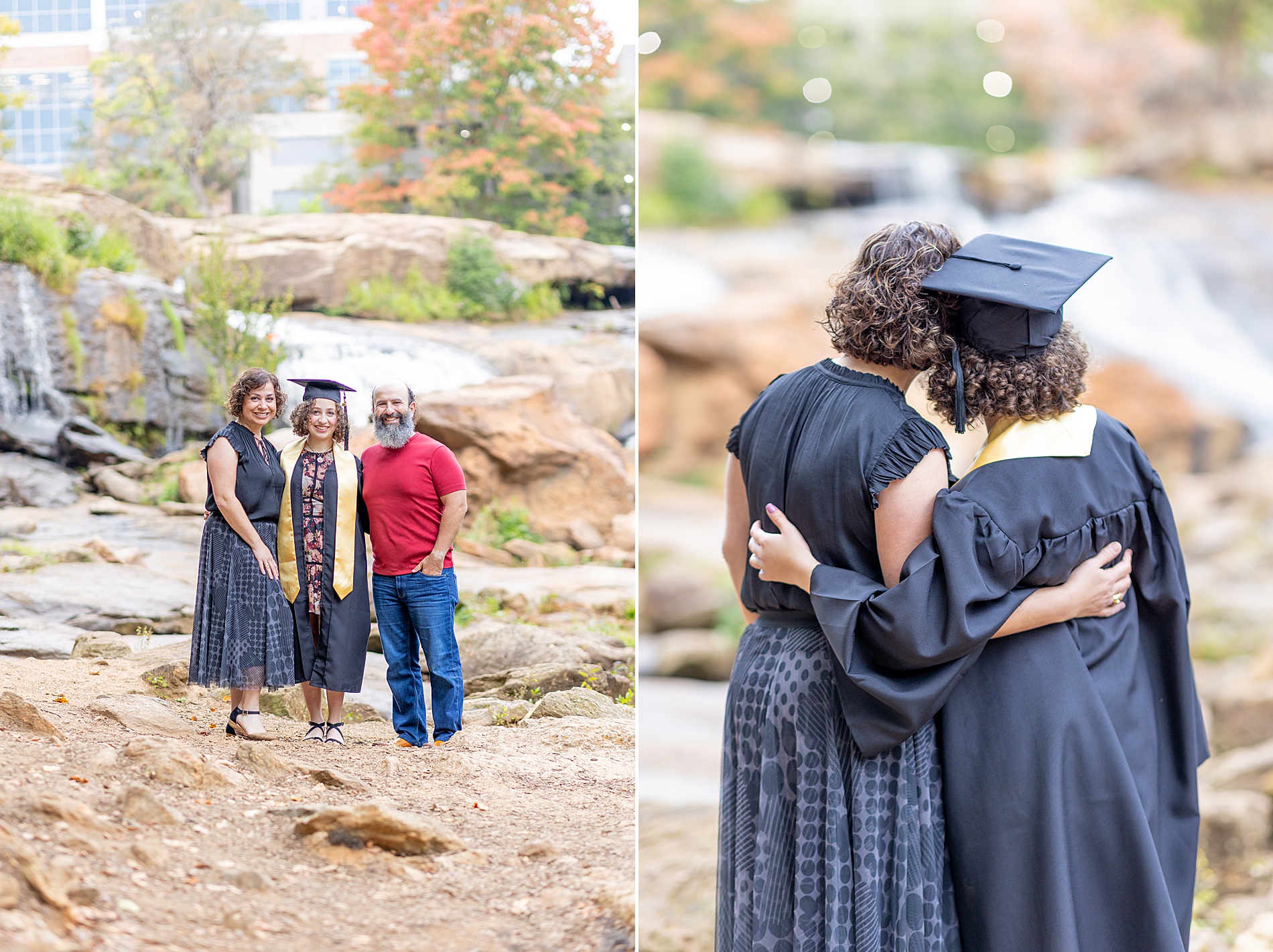 portraits of graduate with parents