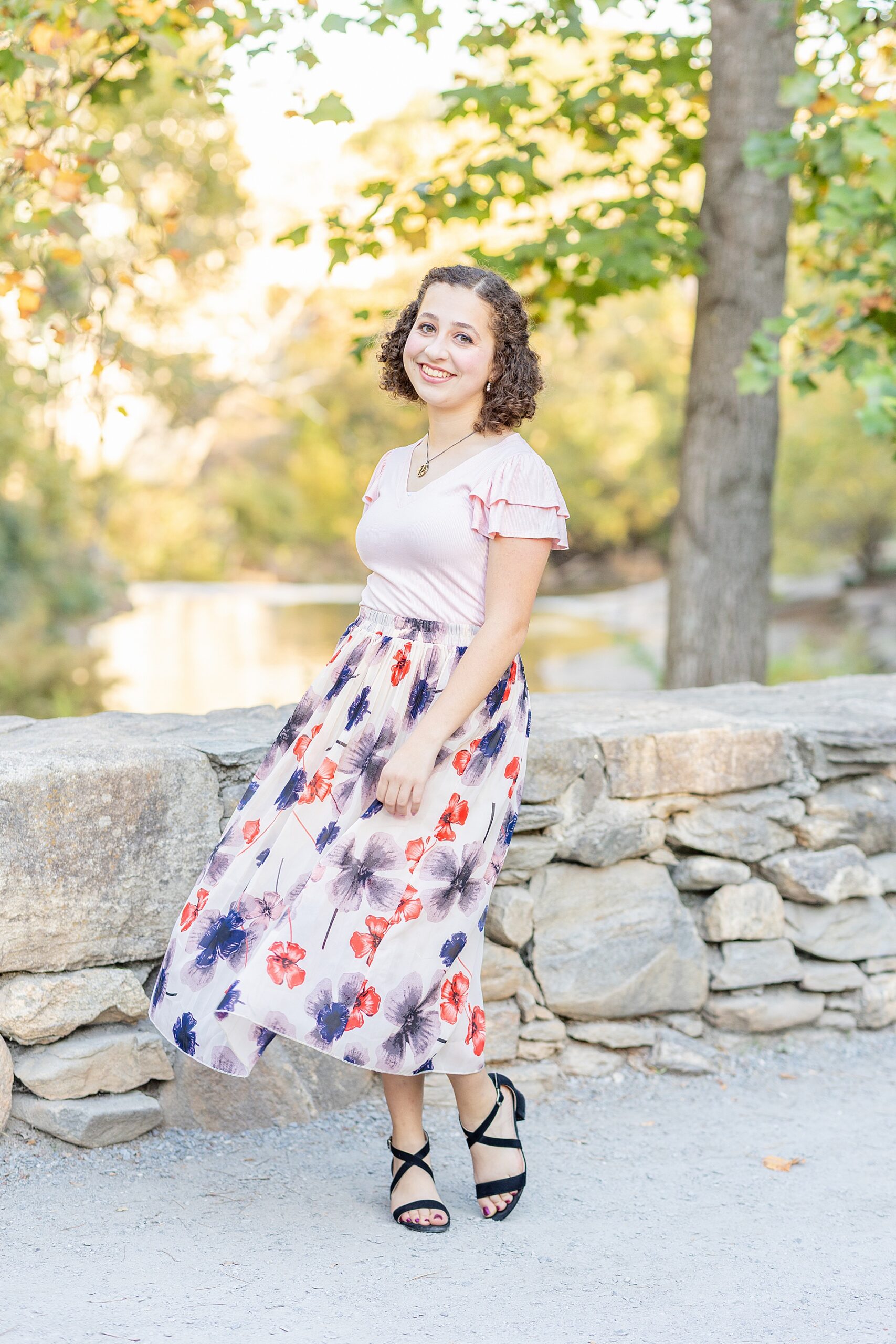 Greenville senior photoshoot at Falls Park