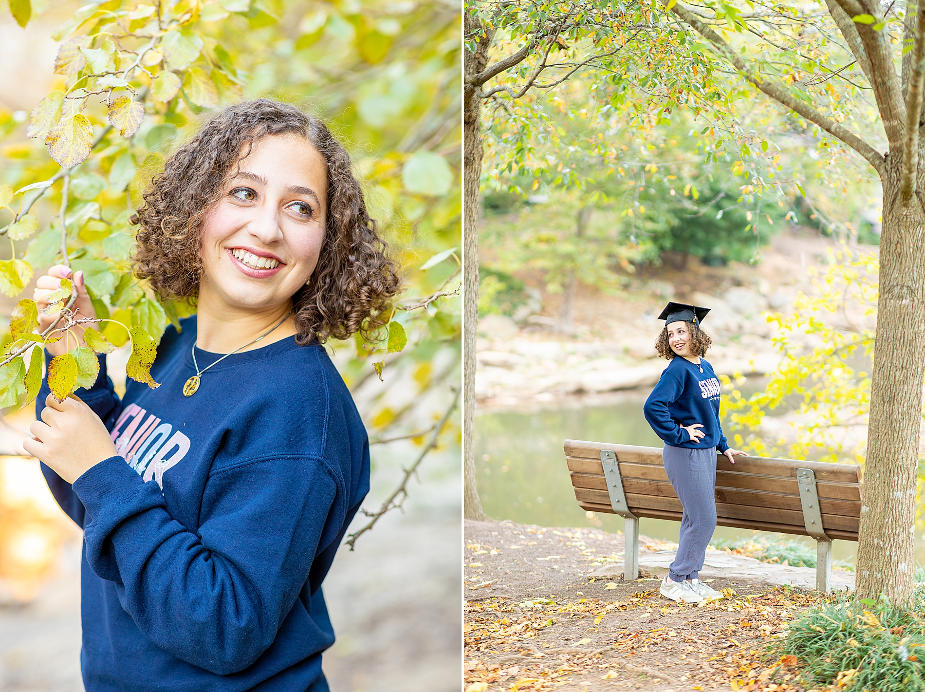 fall senior photos in Greenville, SC