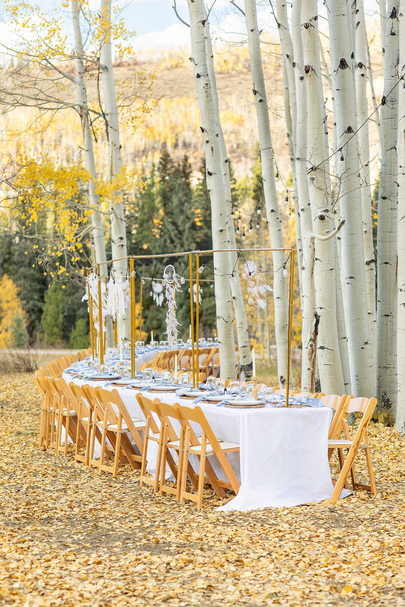 outside welcome party dinner