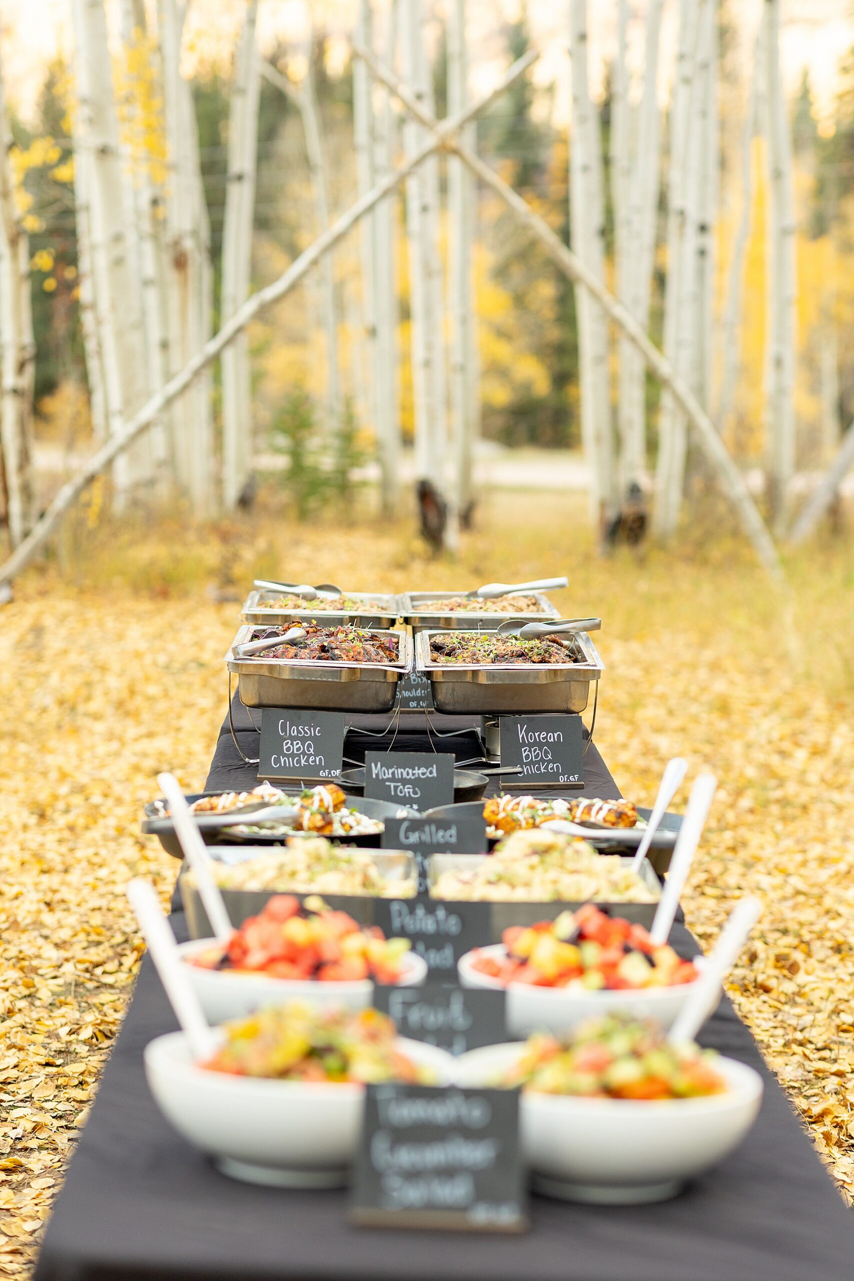 food display at welcome dinner
