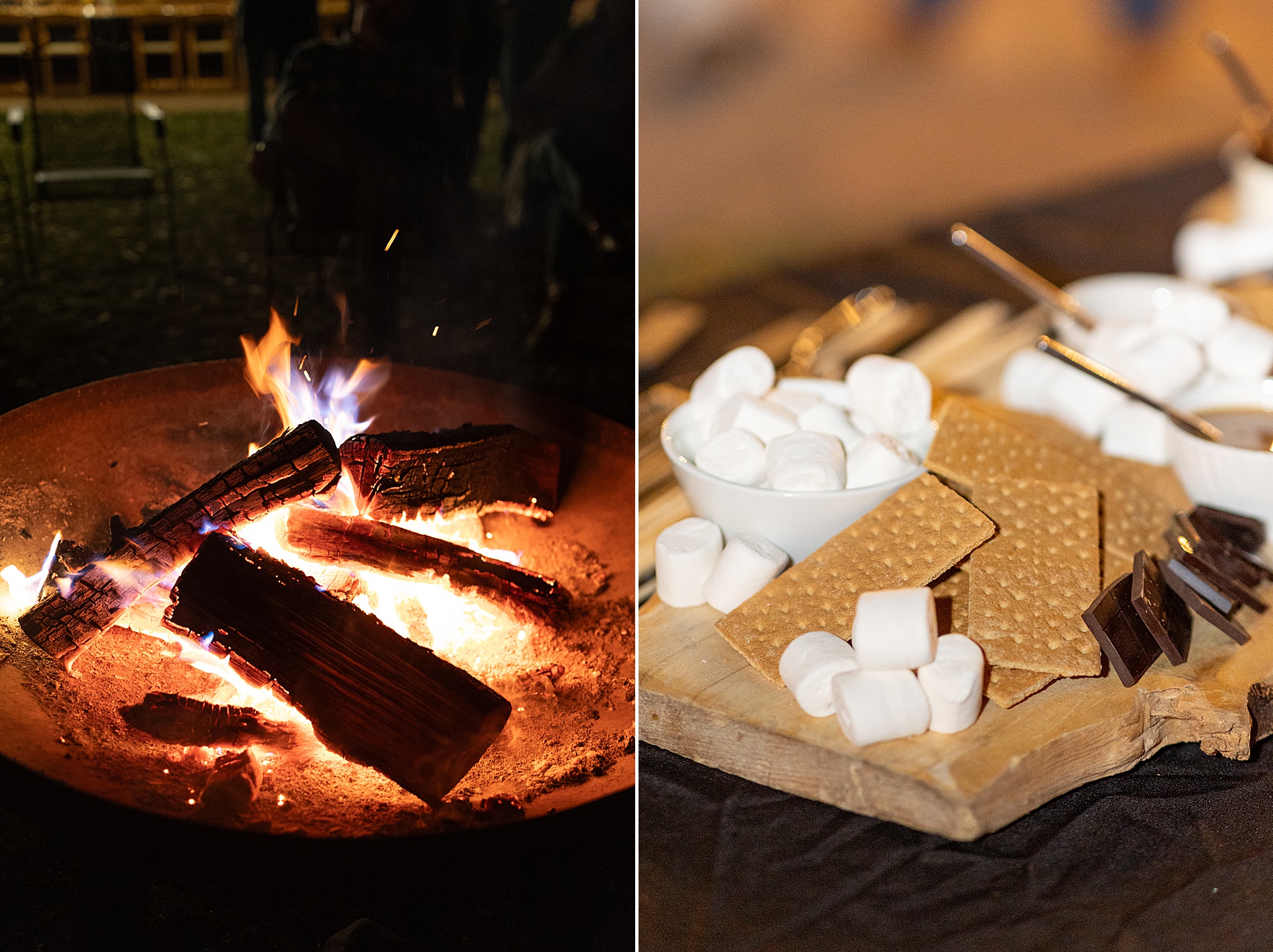 bon fire and smores