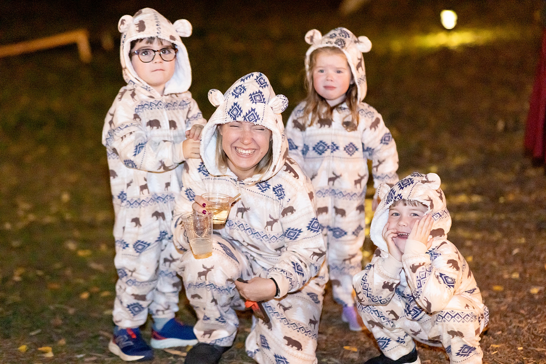 kids in matching outfits