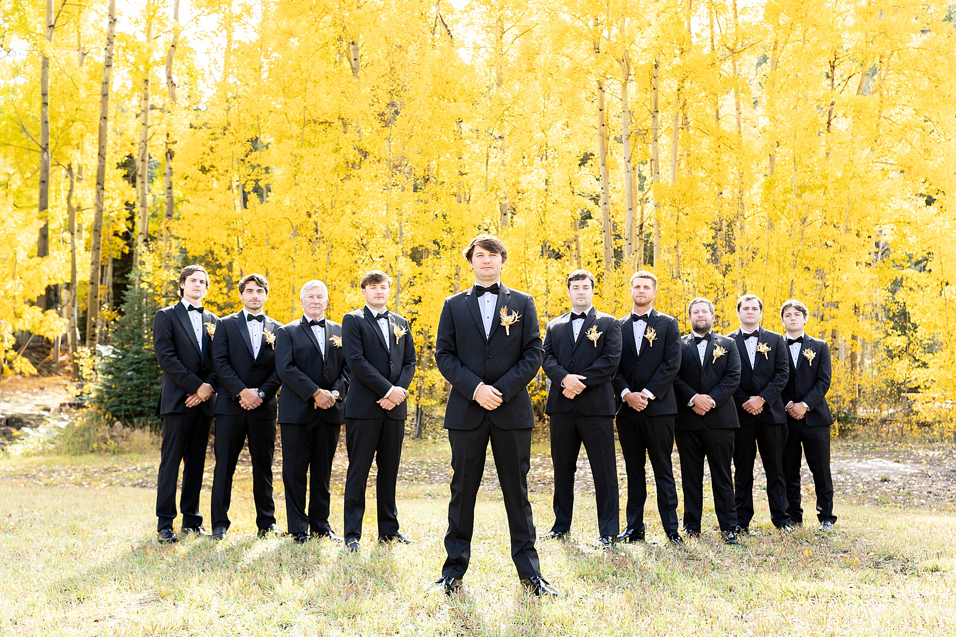 groom and groomsmen from Colorado Wedding at Beyul Retreat