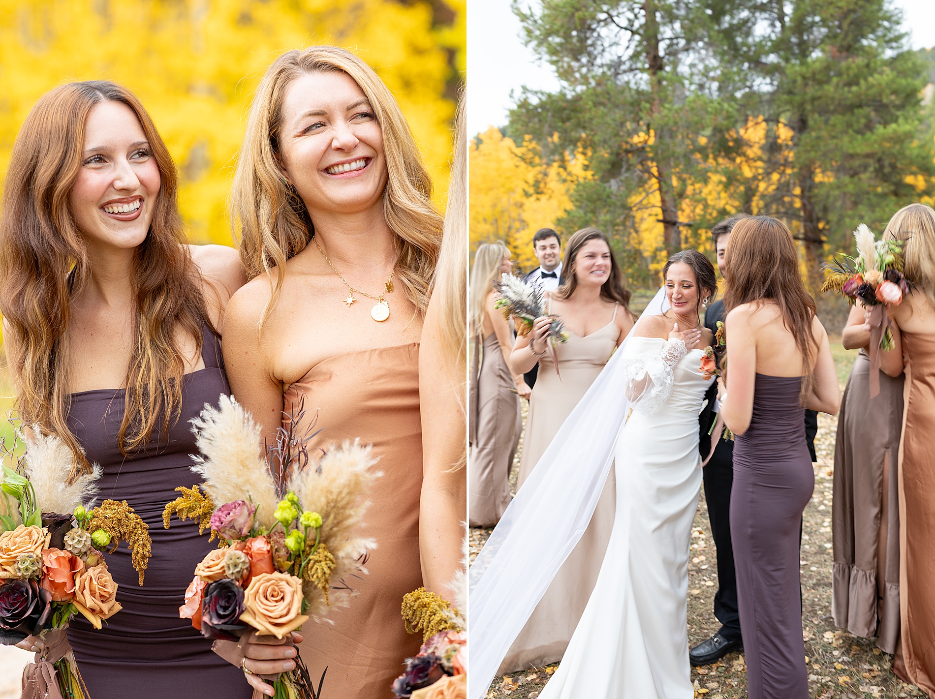 bridesmaids with bride