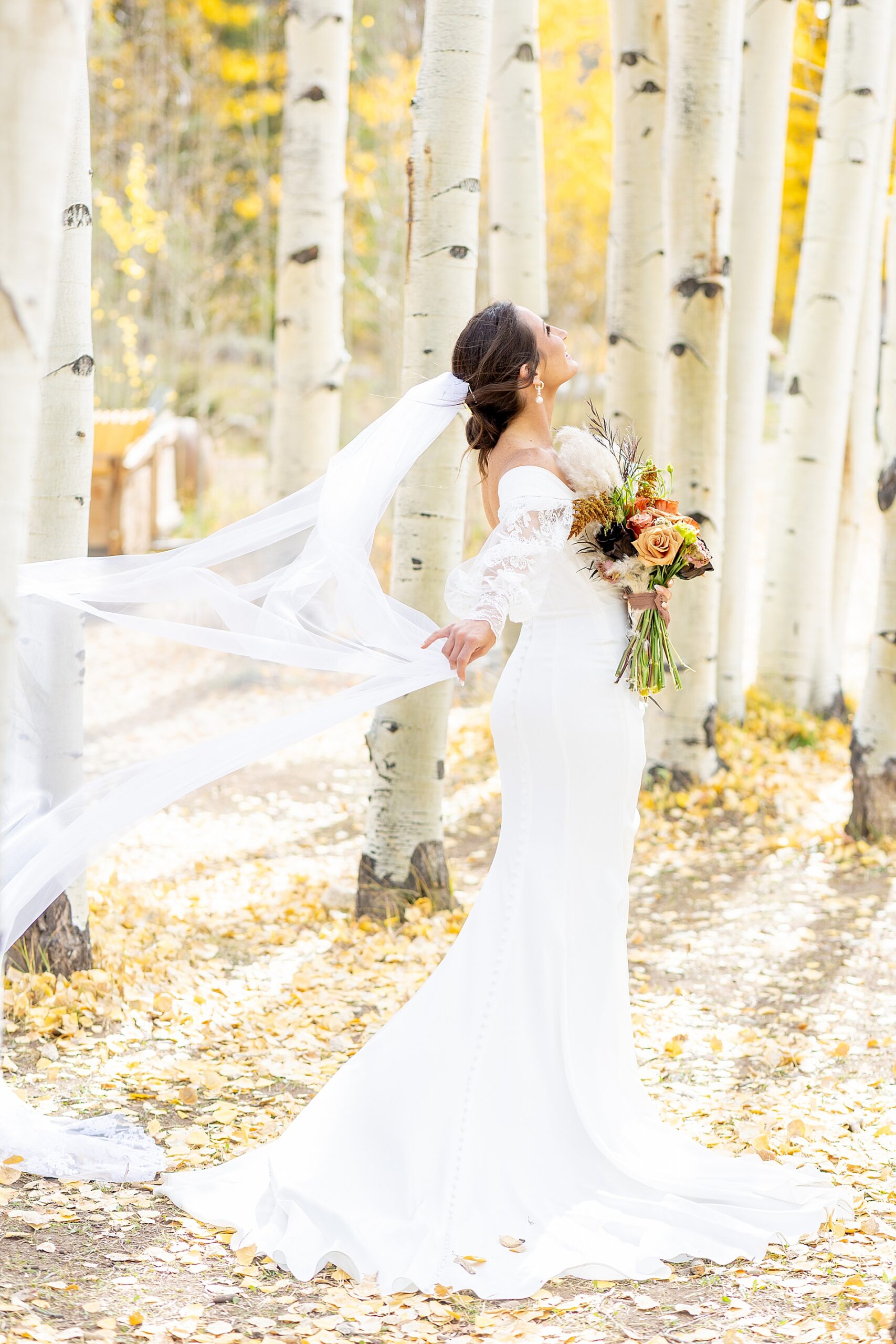 bride walking around grounds of Beyul Retreat