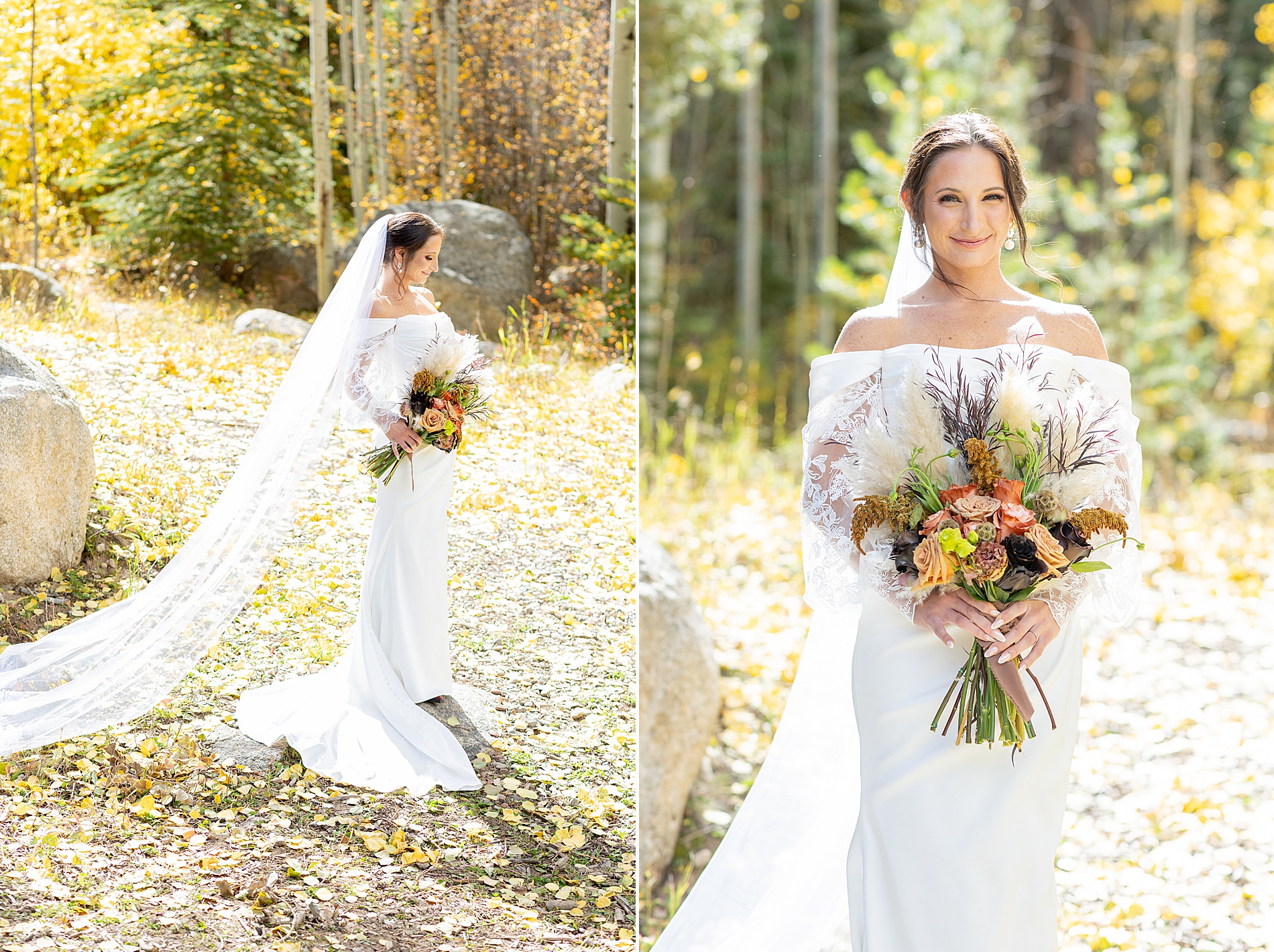 bride holding bouquet