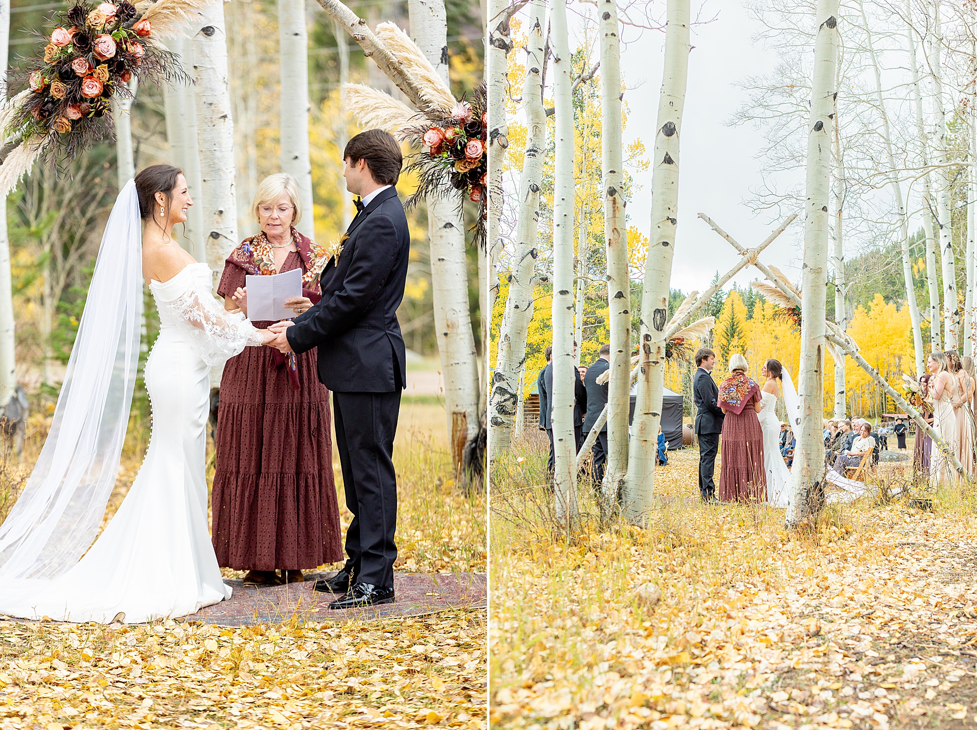 couple exchange vows