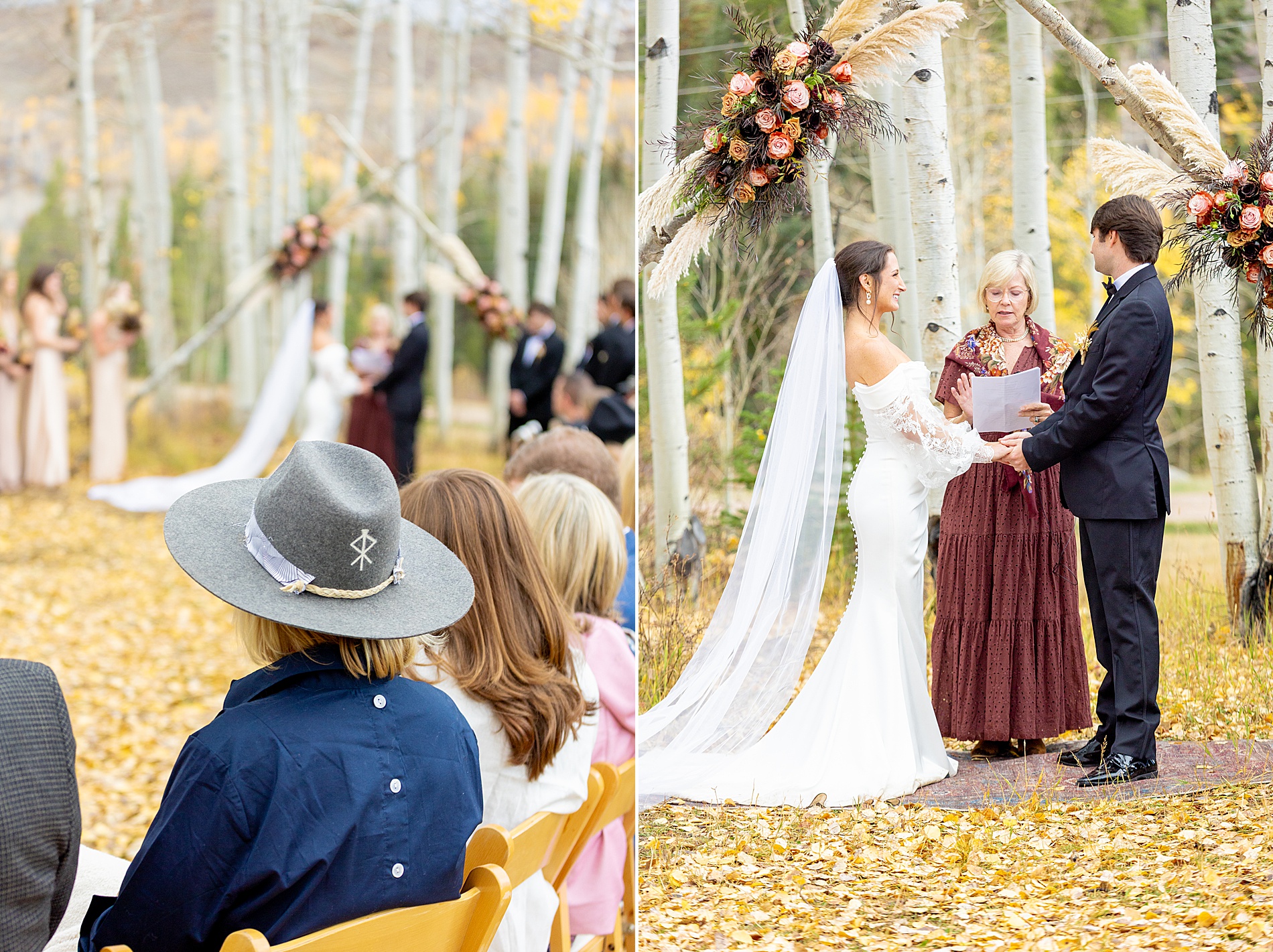 outdoor wedding ceremony in Aspen