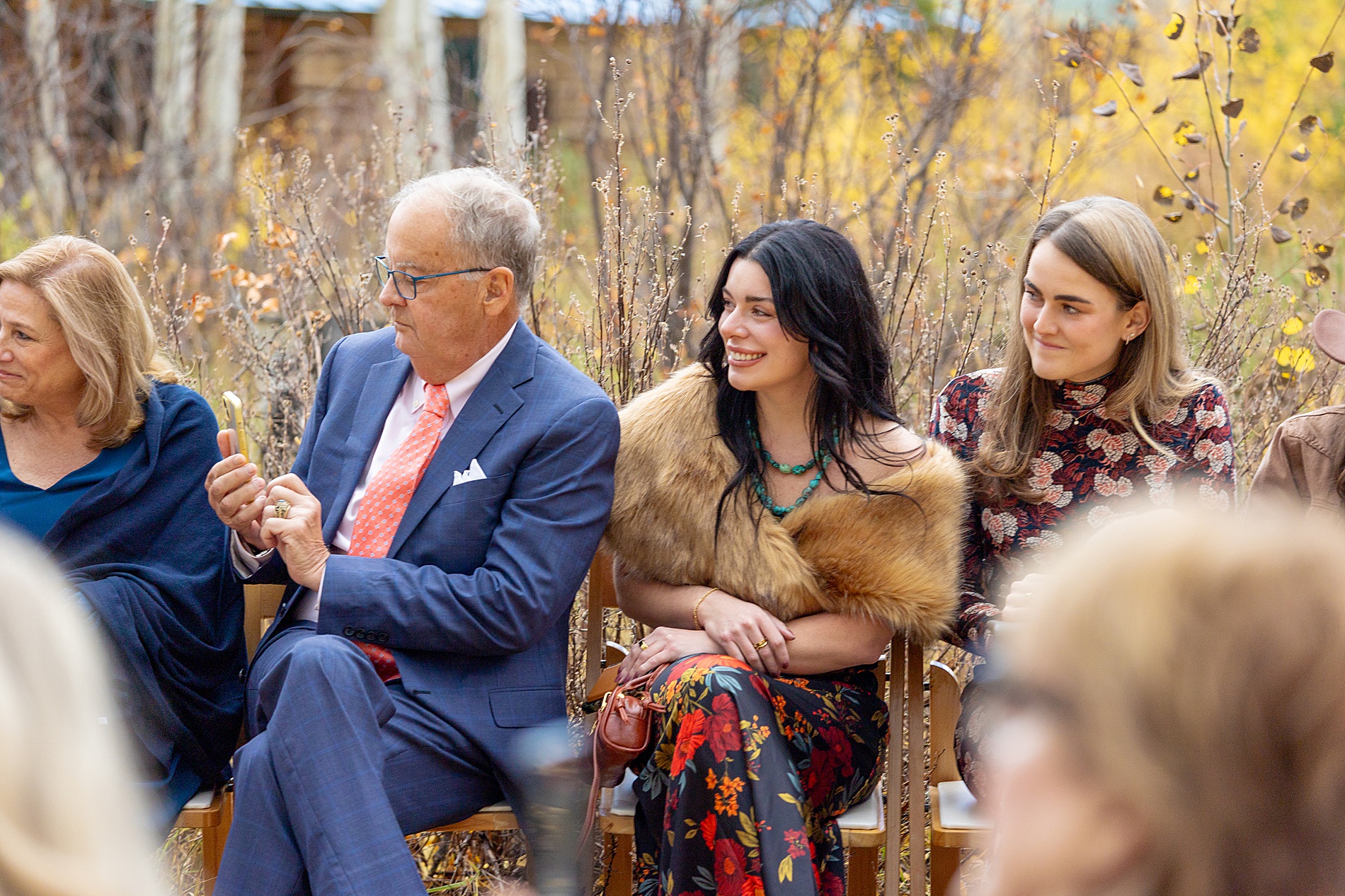 wedding guests at ceremony