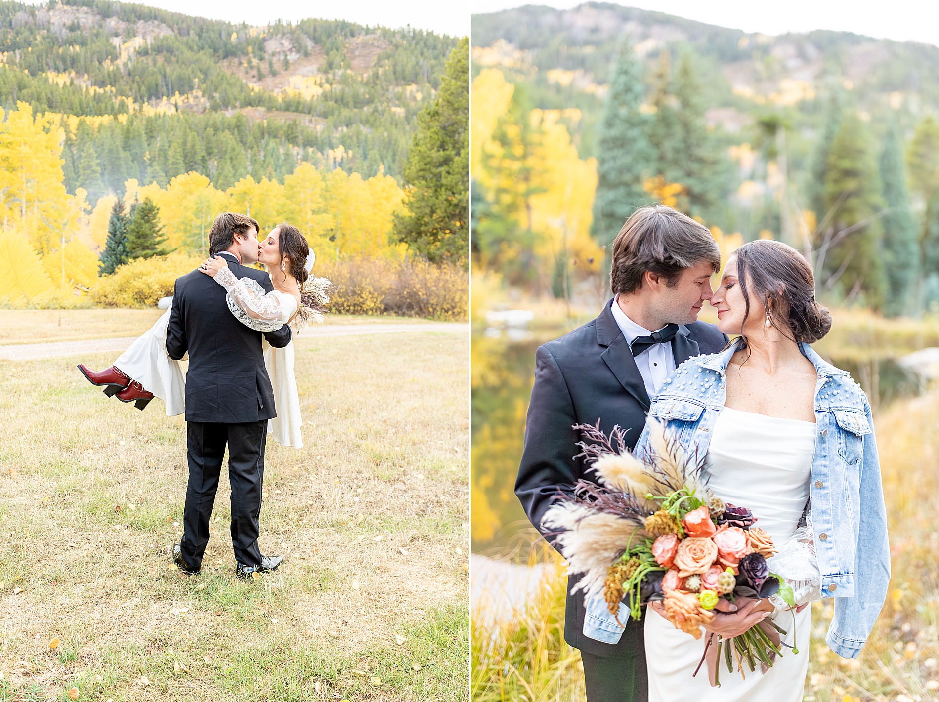 romantic fall wedding portraits