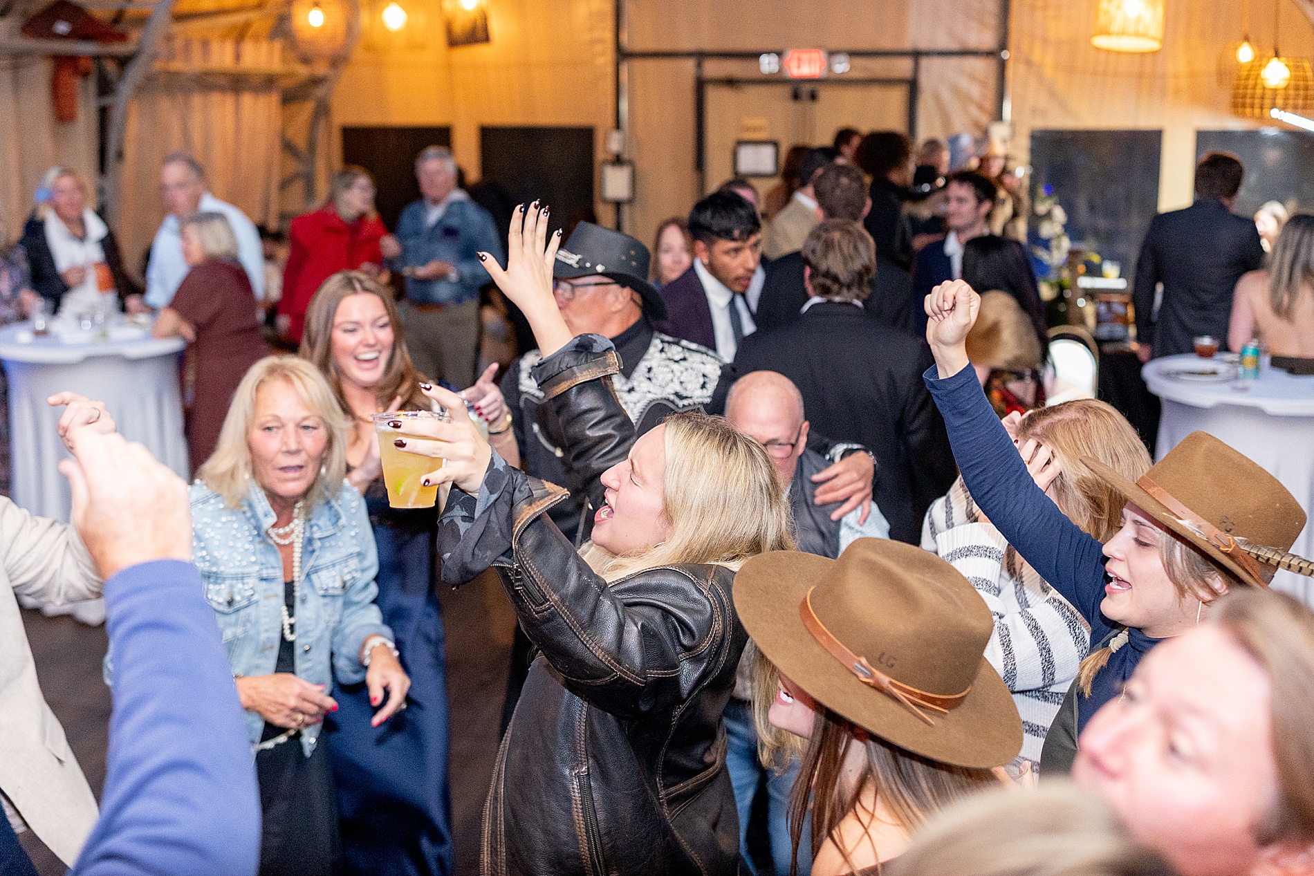 packed dance floor at Beyul Retreat Wedding