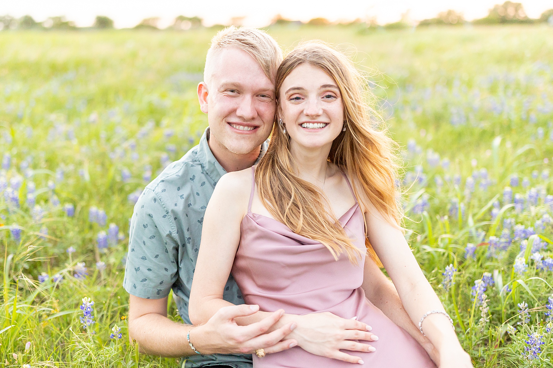 bluebonnet engagement session in Texas