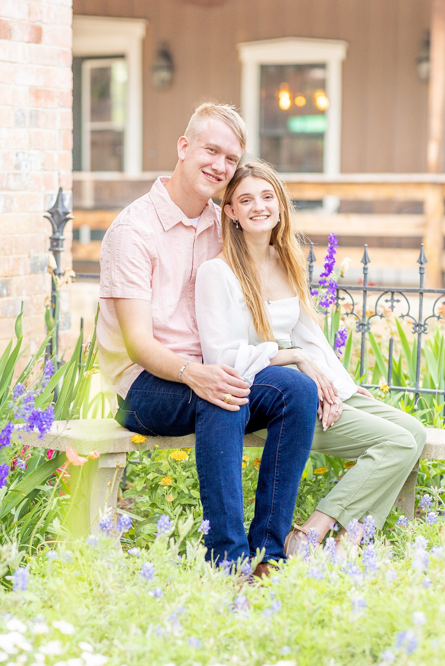 spring engagement session