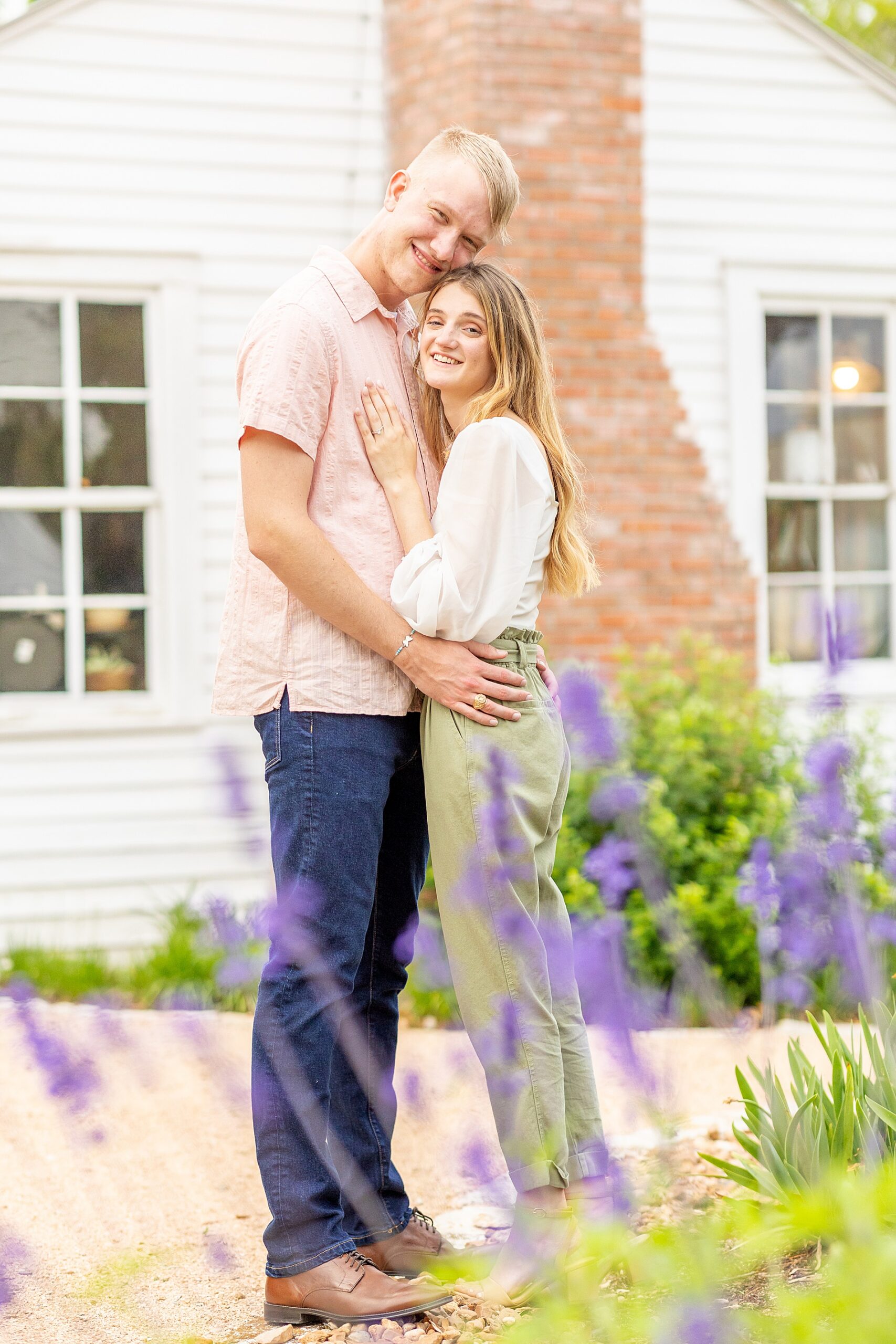 spring engagement portraits
