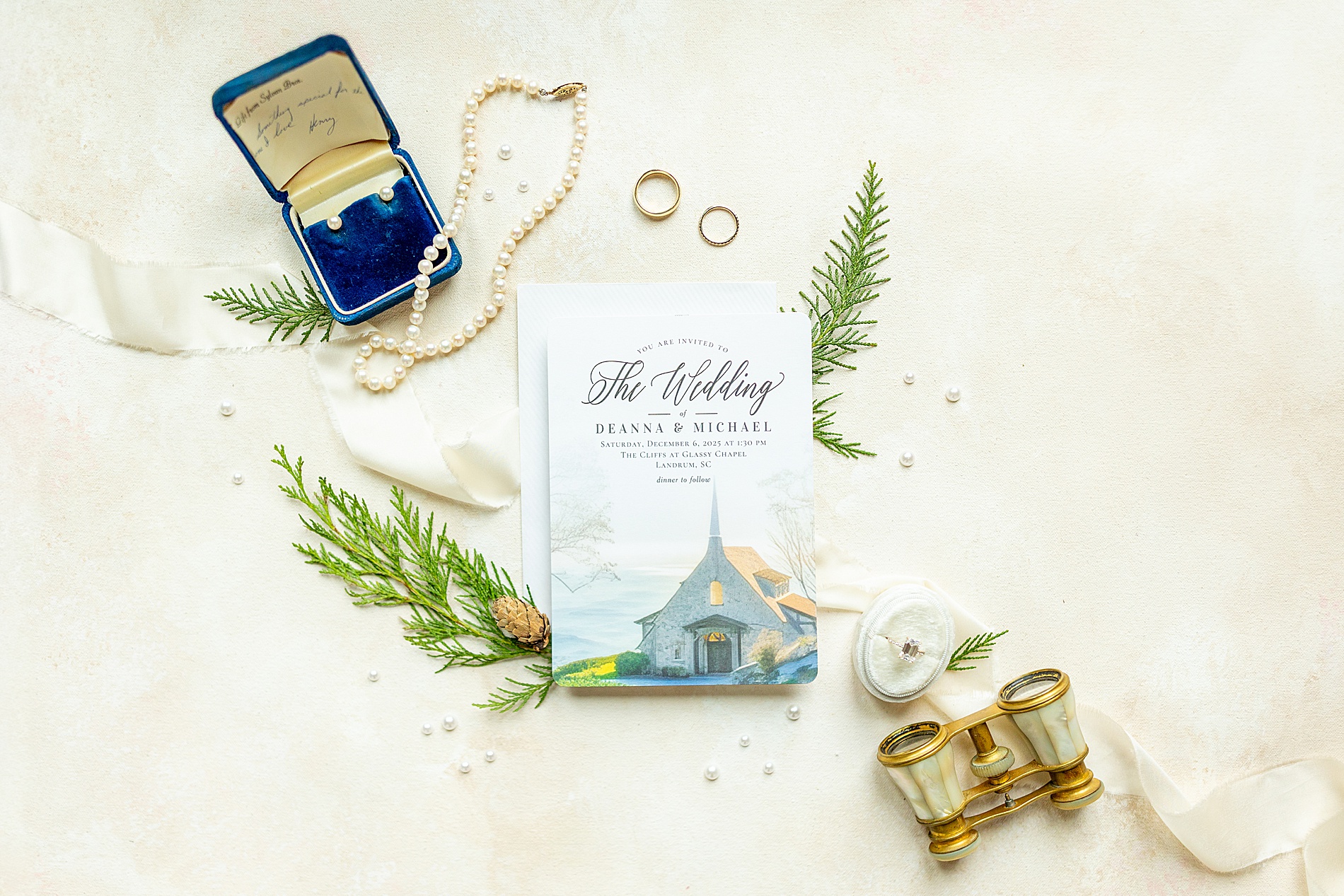 wedding details from mountain wedding in Greenville, SC