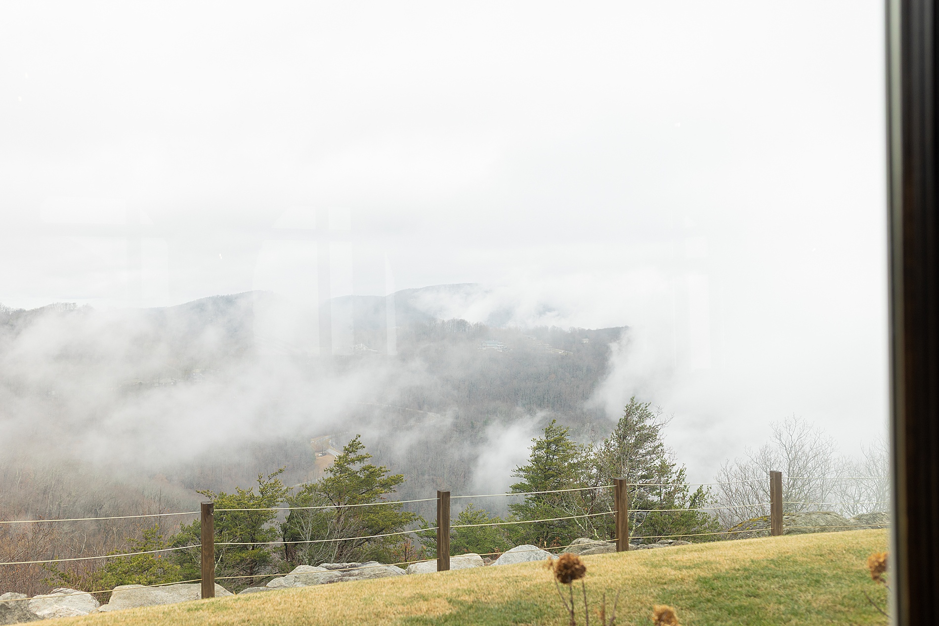 views from mountain wedding 