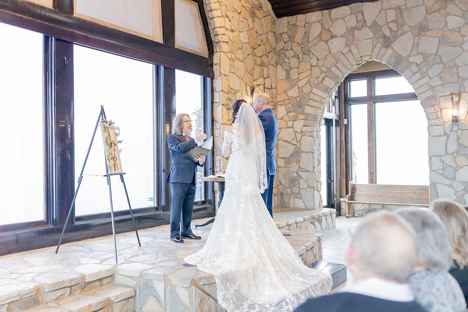 wedding ceremony at The Cliffs at Glassy  