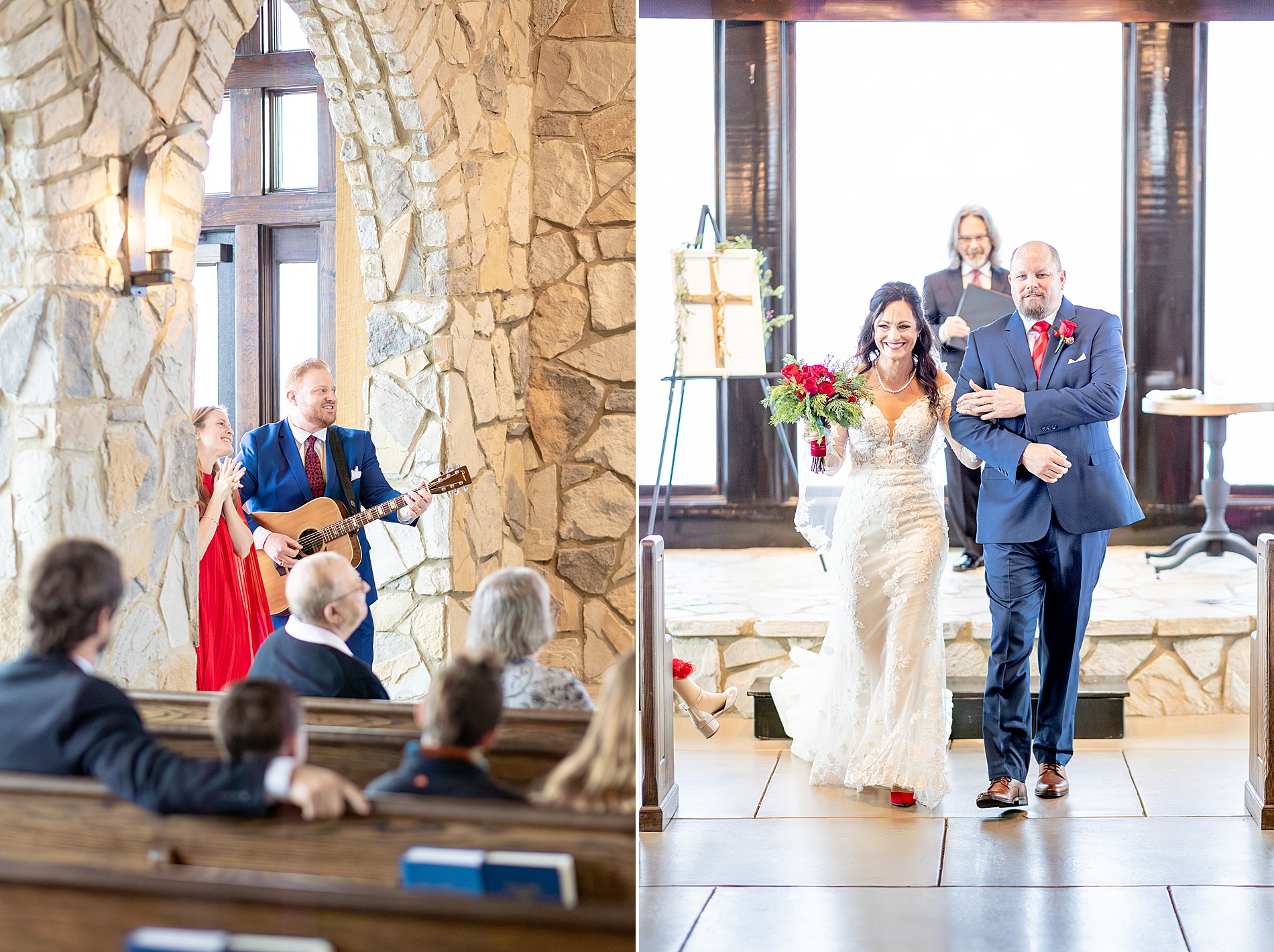 bride and groom exit church