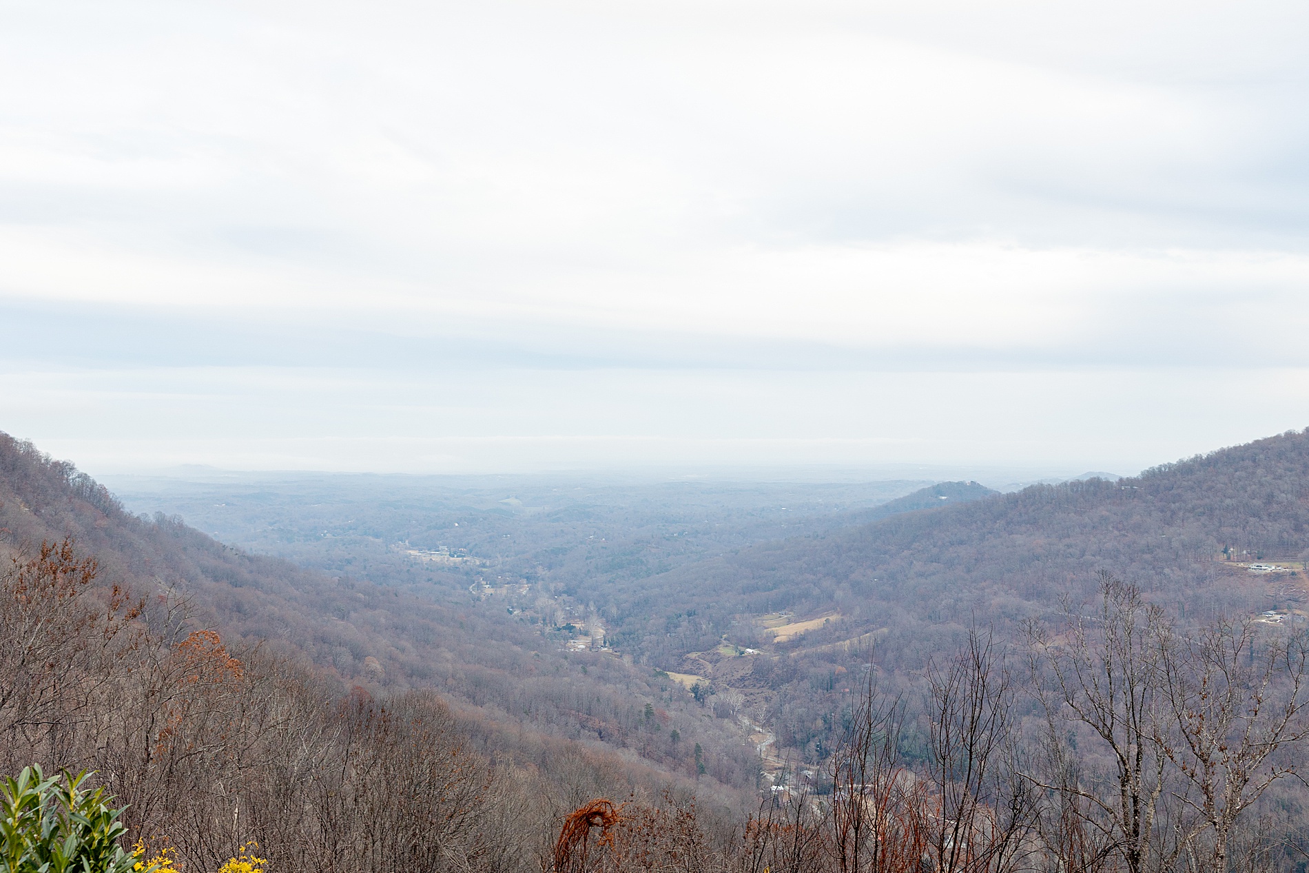 views of Blue Ridge Mountains from Asheville wedding 