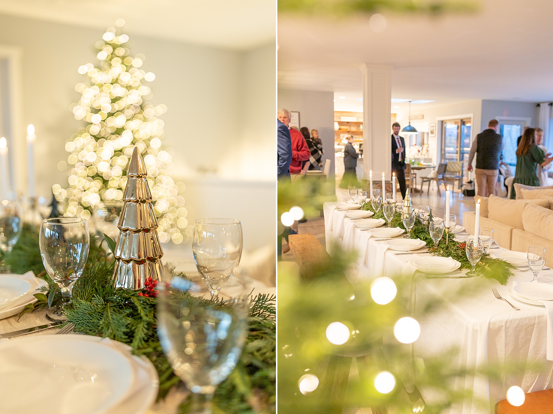 winter wedding reception 