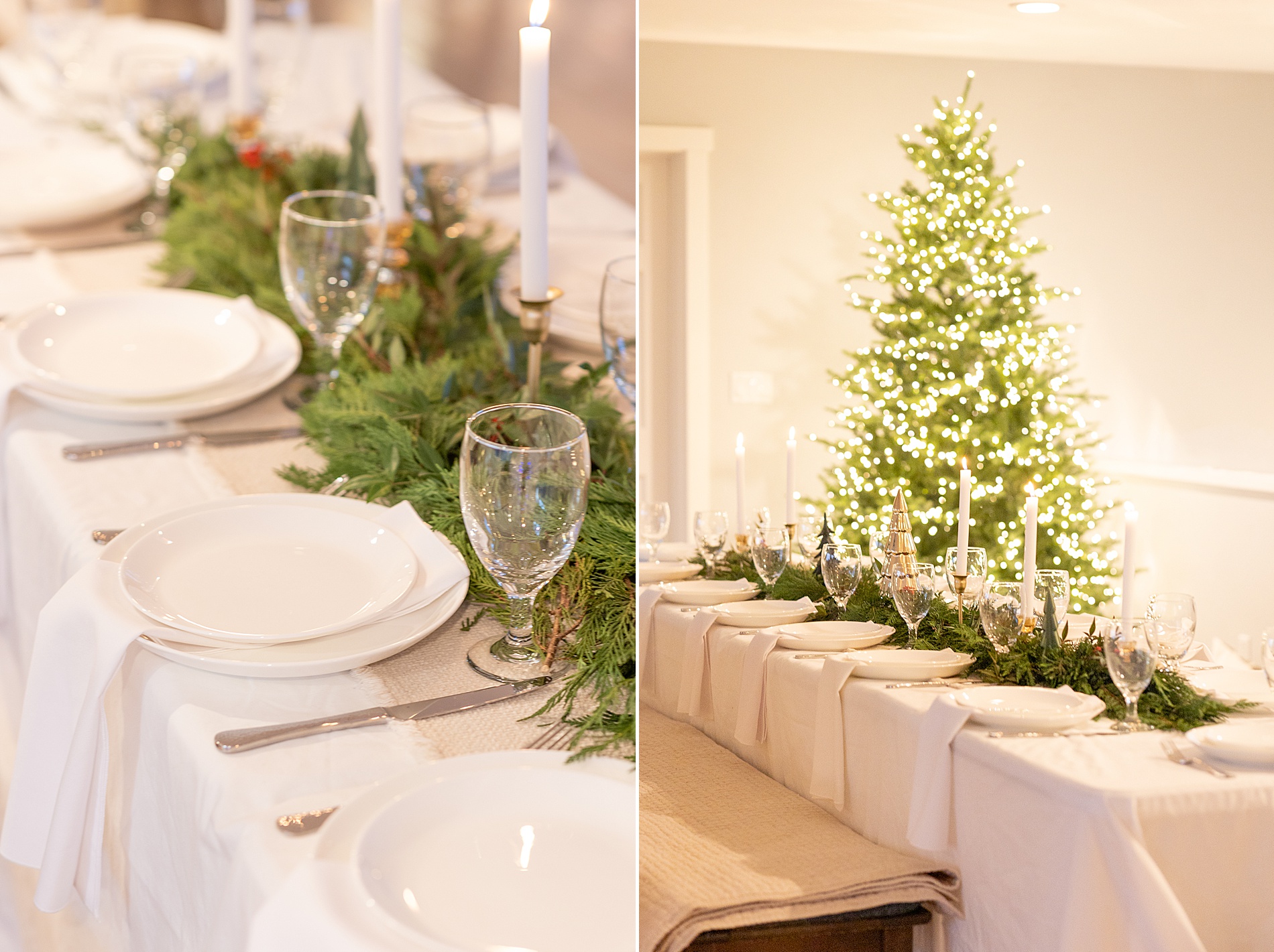 Christmas wedding reception details 