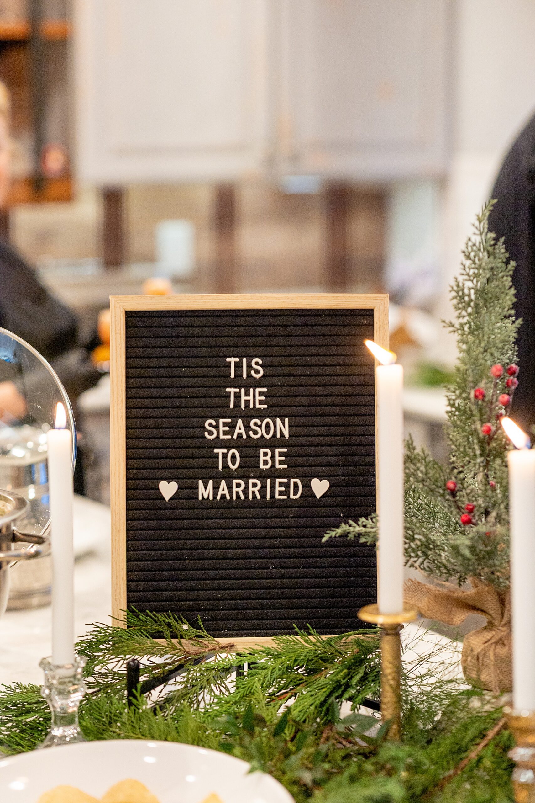 festive wedding sign 