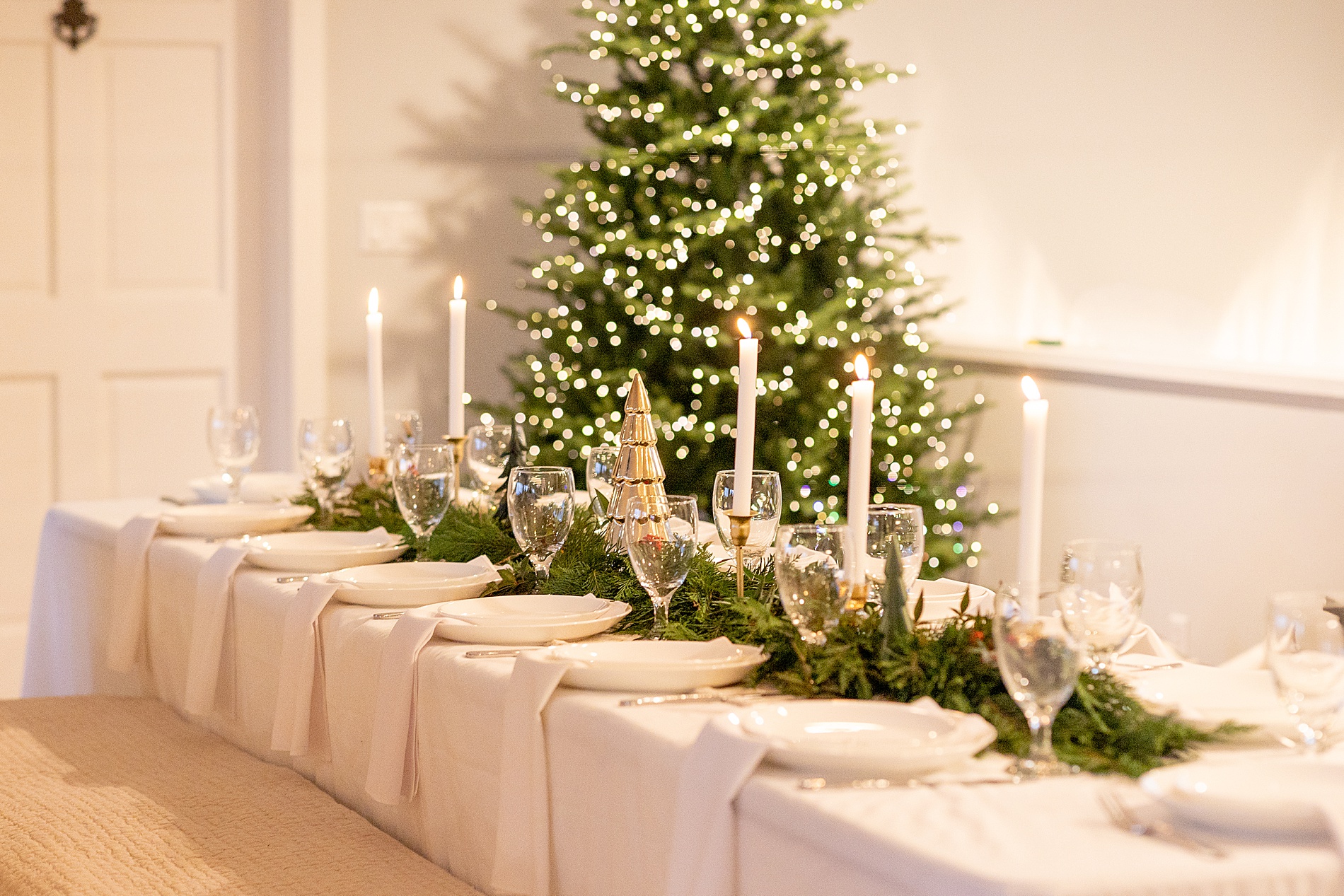 Christmas tree in corner