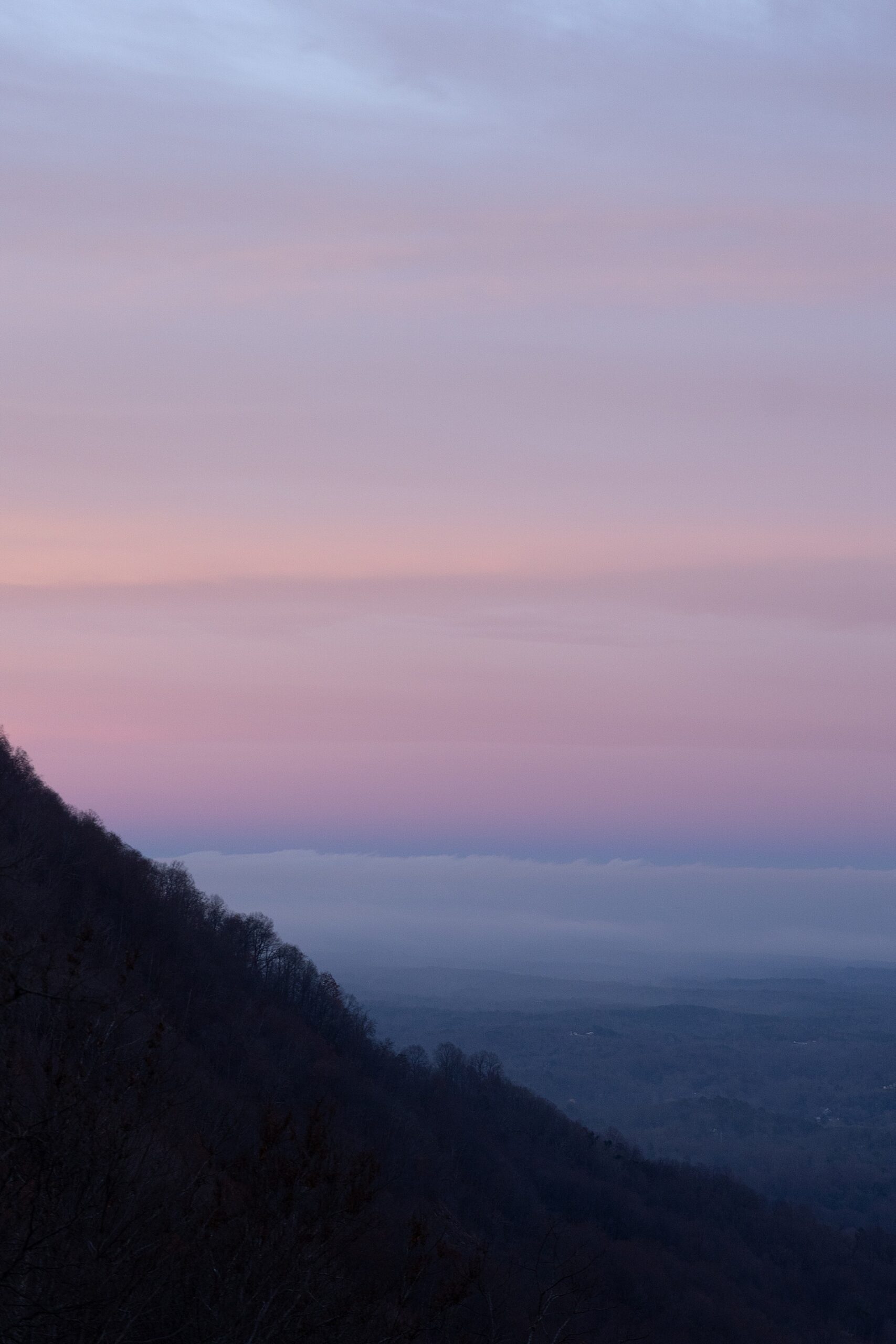 sunset on the mountains 