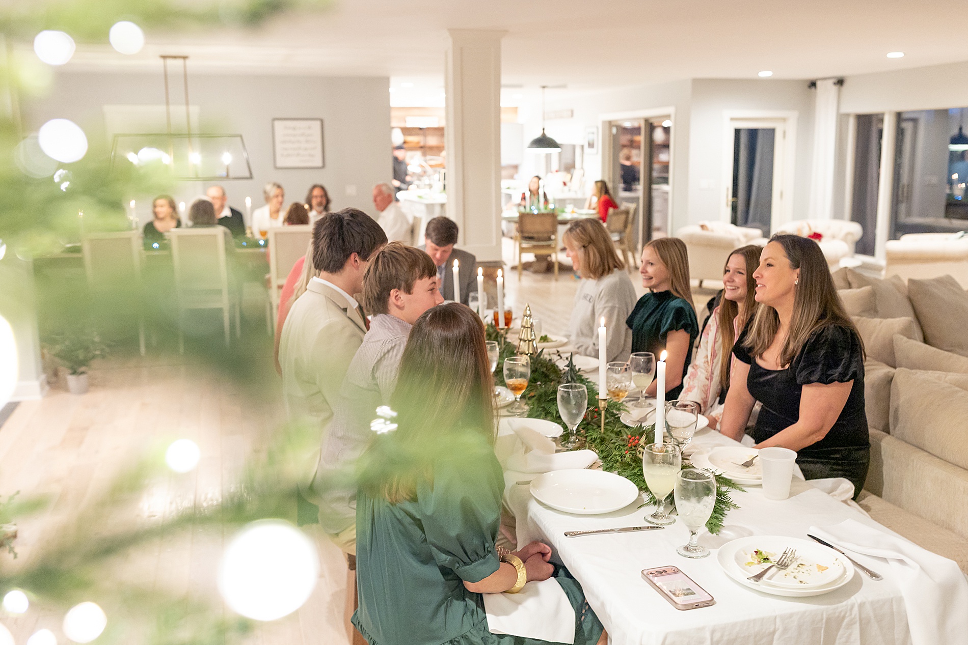festive wedding reception around Christmas 