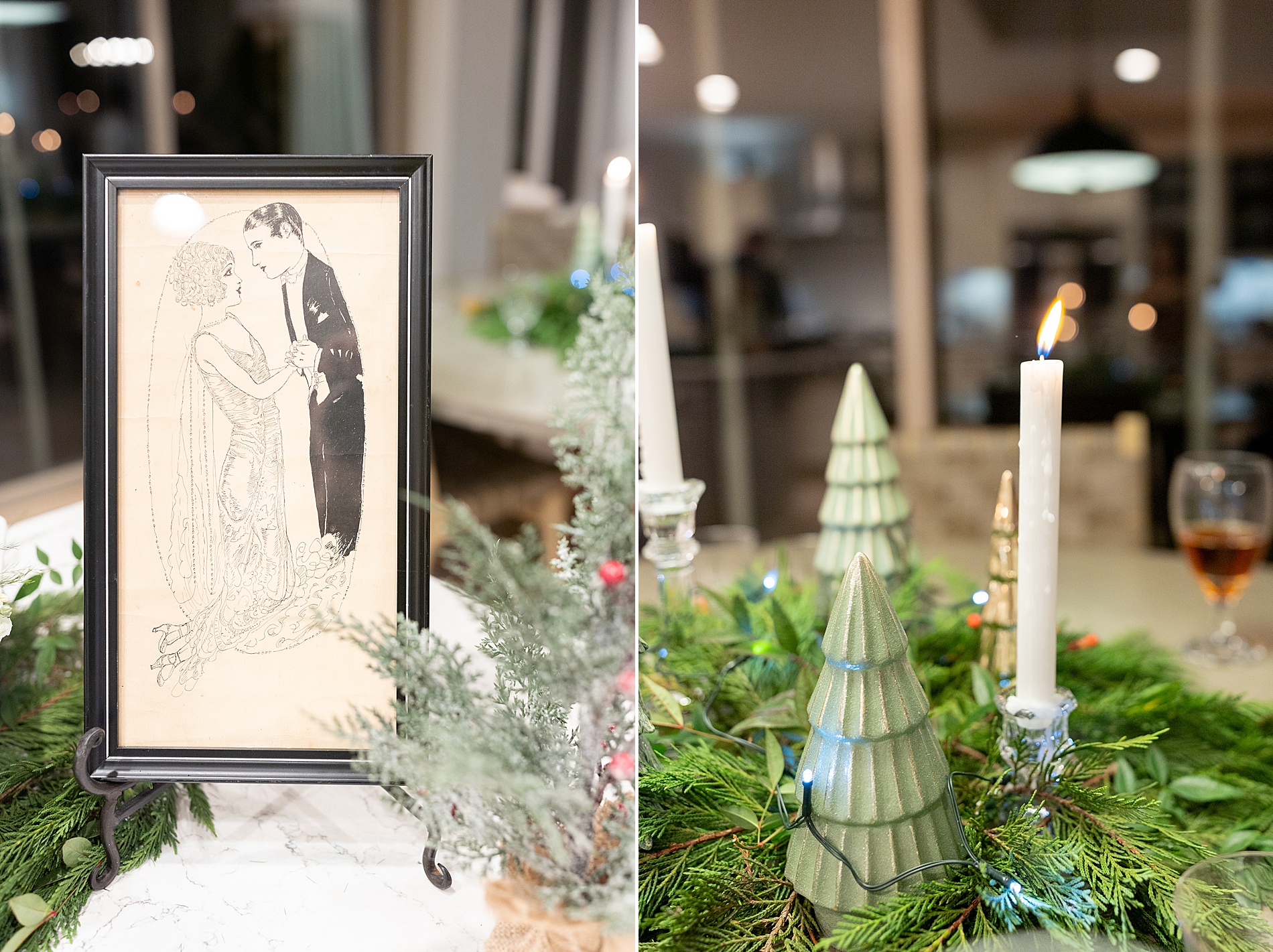 Christmas winter wedding details 