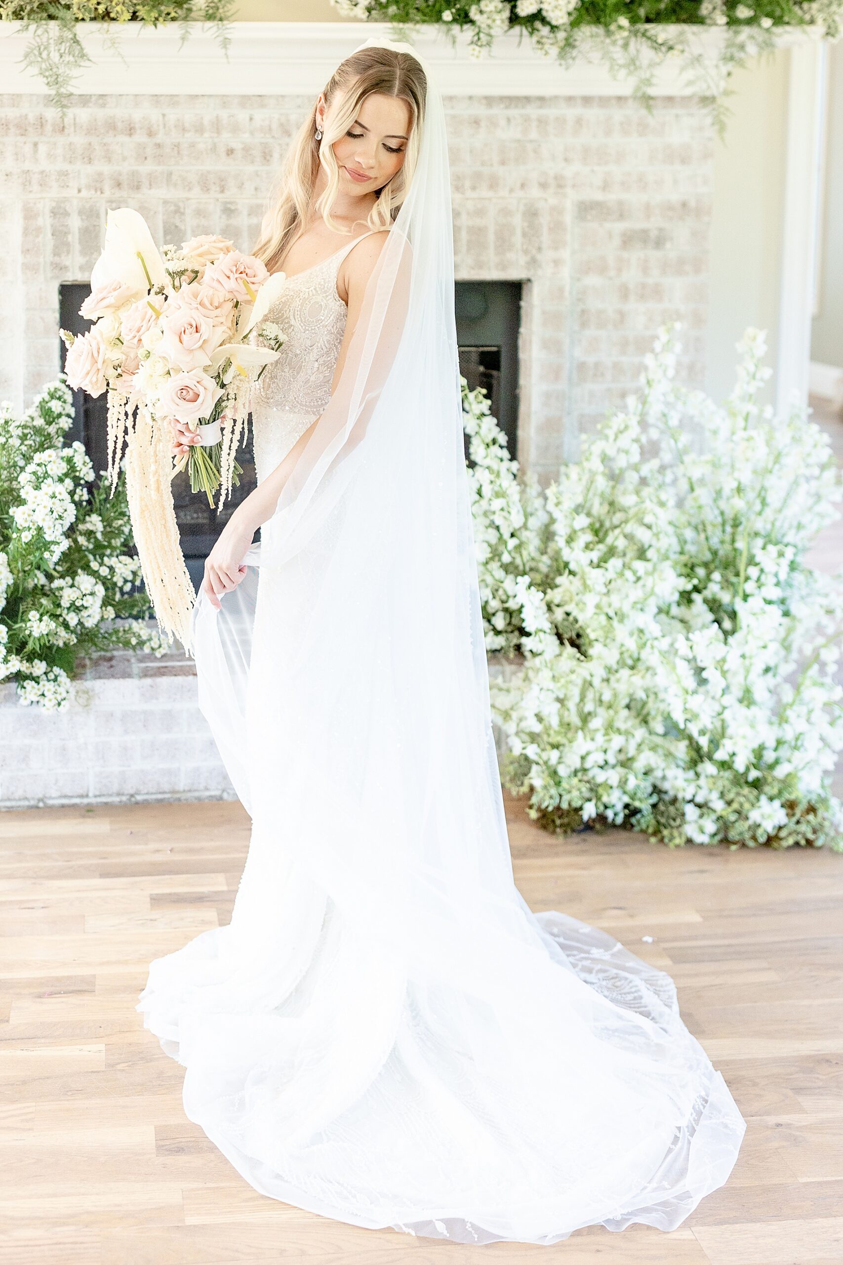 Bride inside The Bradford for portraits  