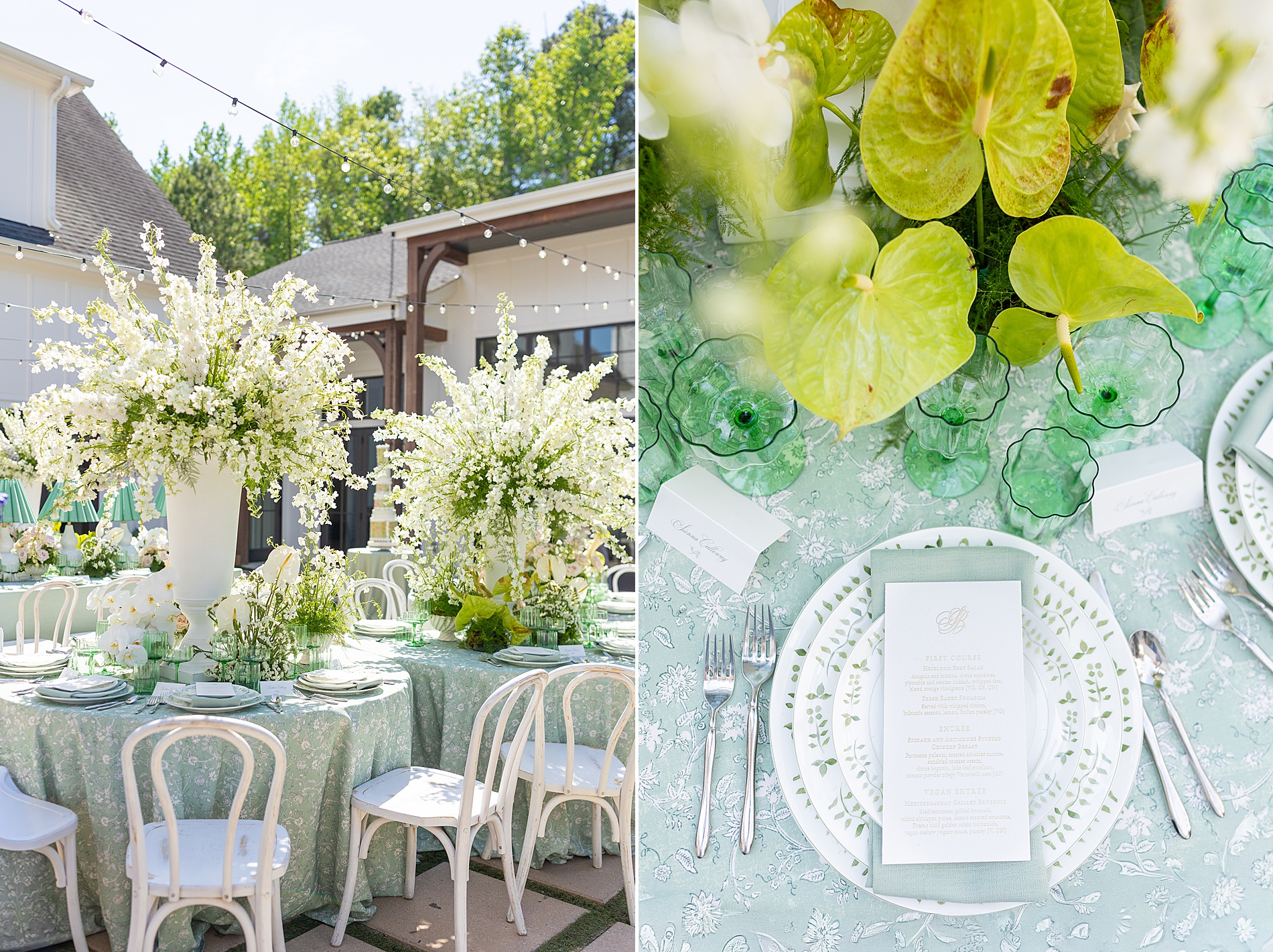 lush wedding florals with a slight topical flair 