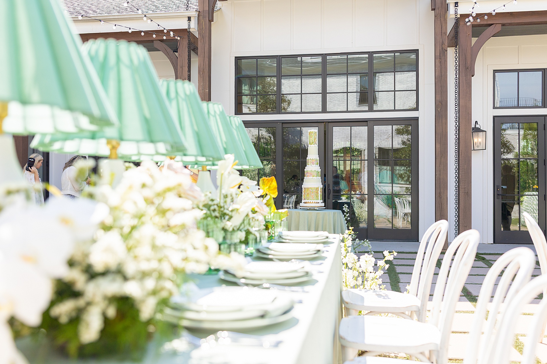 outdoor wedding reception at The Bradford 